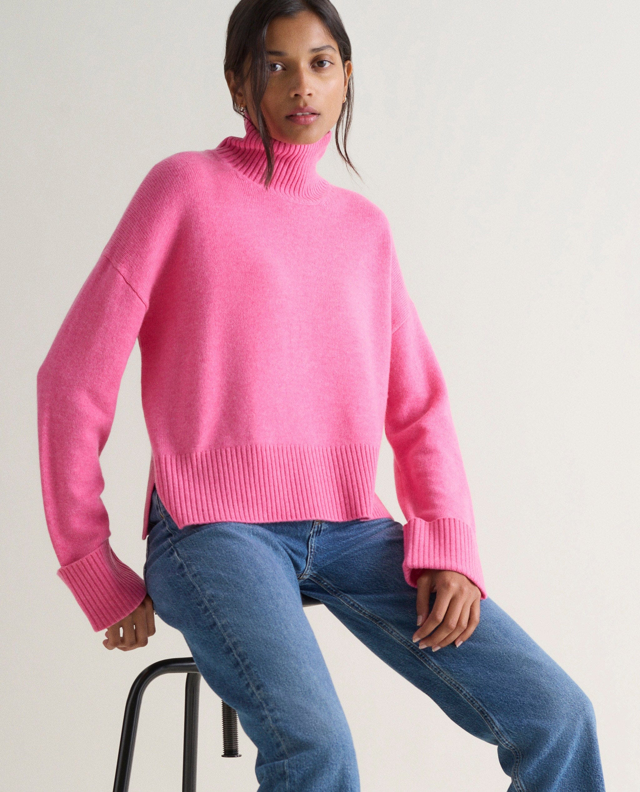 Women's Cashmere Merino High Neck Jumper