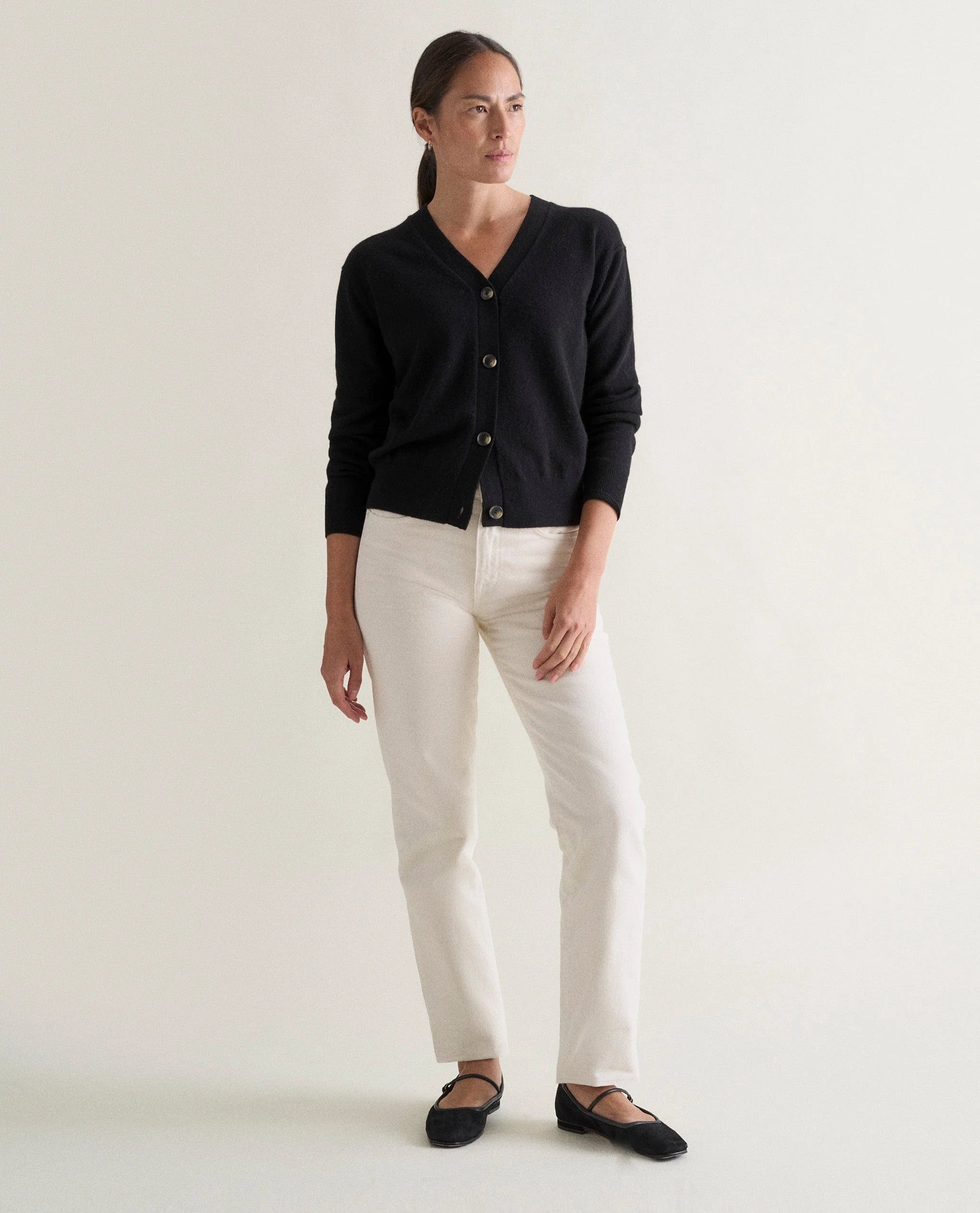 Women's Finest Cashmere Knitted V Neck Cardigan