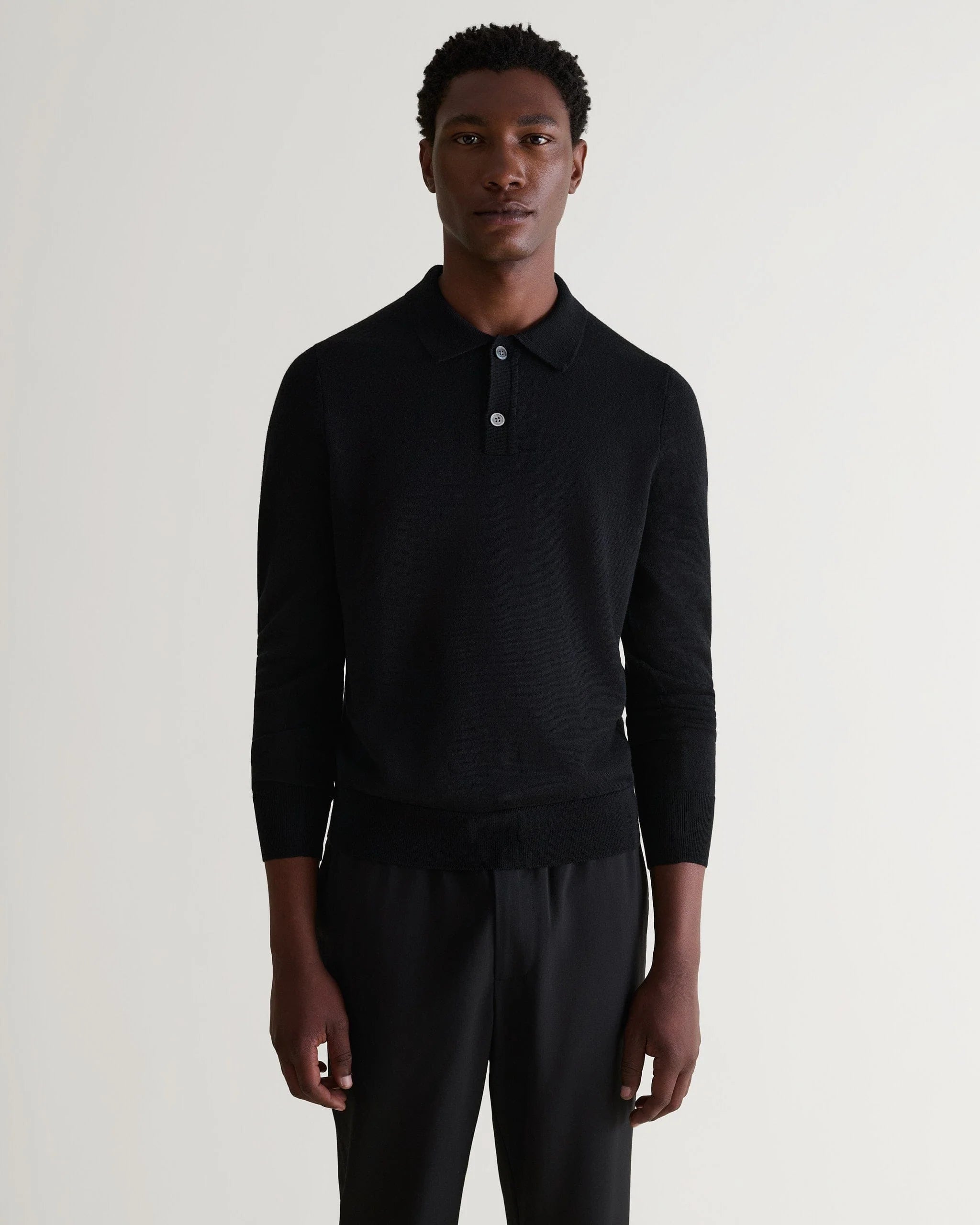 Men's Merino Knitted Polo Jumper