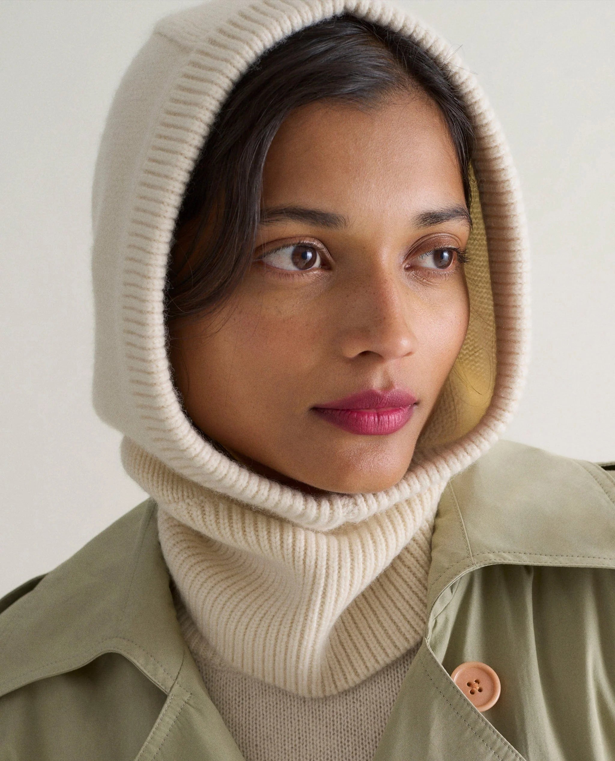 Women's Cashmere Merino Knitted Hood
