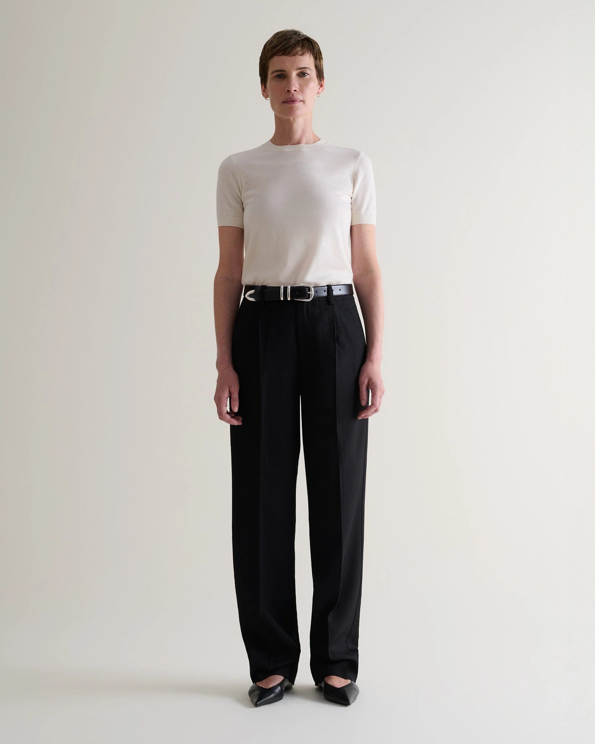 Women's Superfine Merino Wool Knitted T-shirt