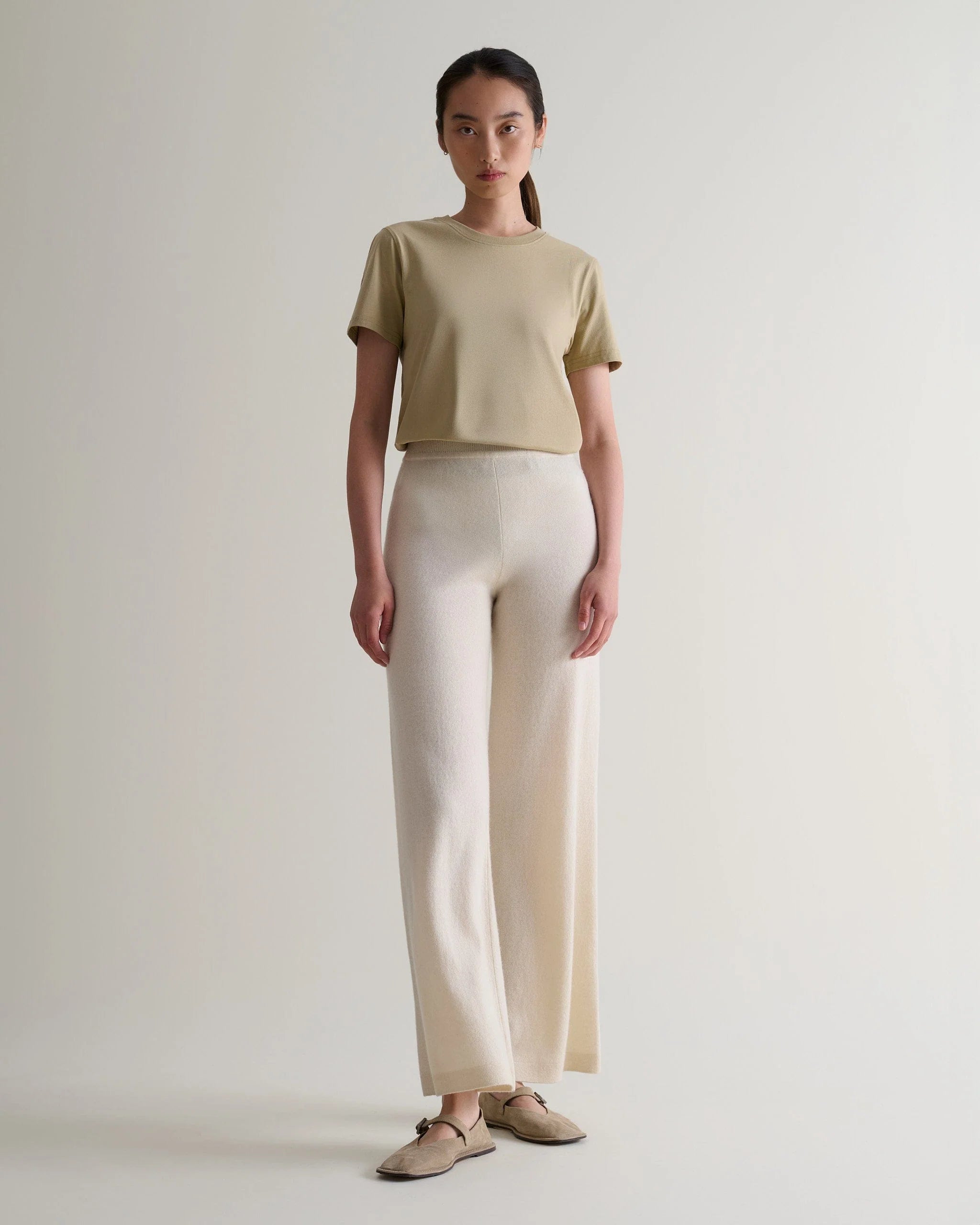 Women's Finest Cashmere Wide-Leg Trousers