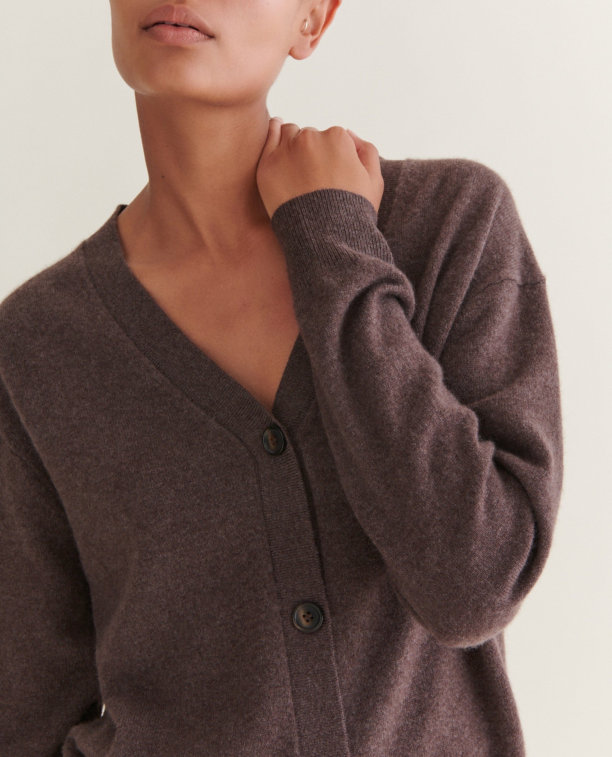 Women's Finest Cashmere Knitted V Neck Cardigan