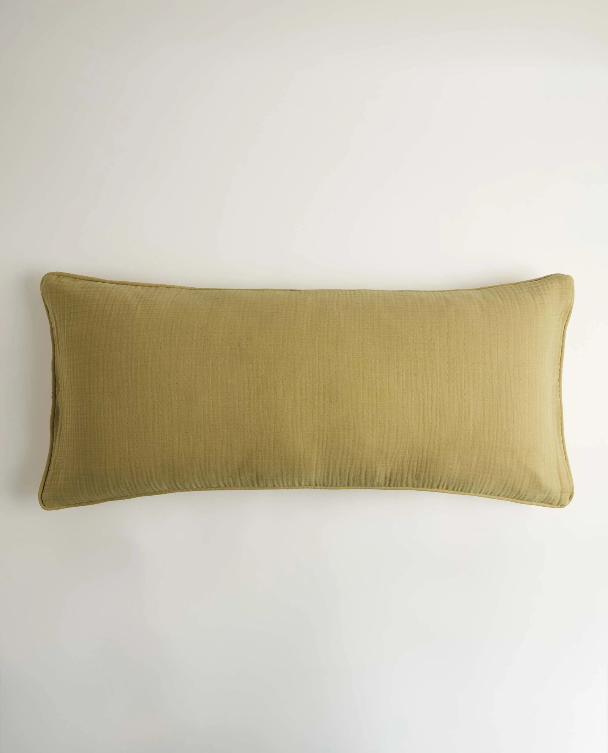 House of Grey Organic Cotton Muslin Lumbar Cushion Cover