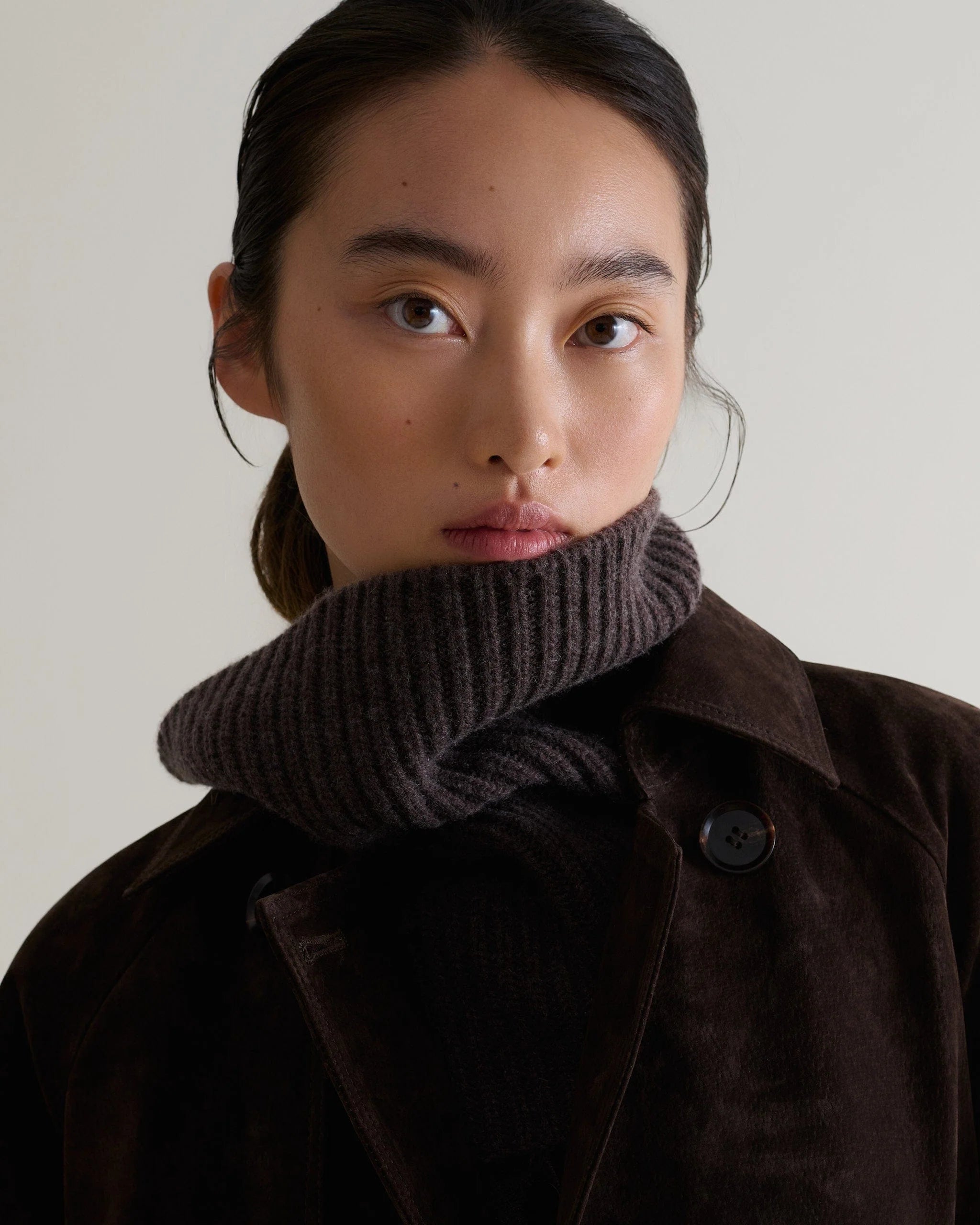Cashmere Merino Ribbed Collar