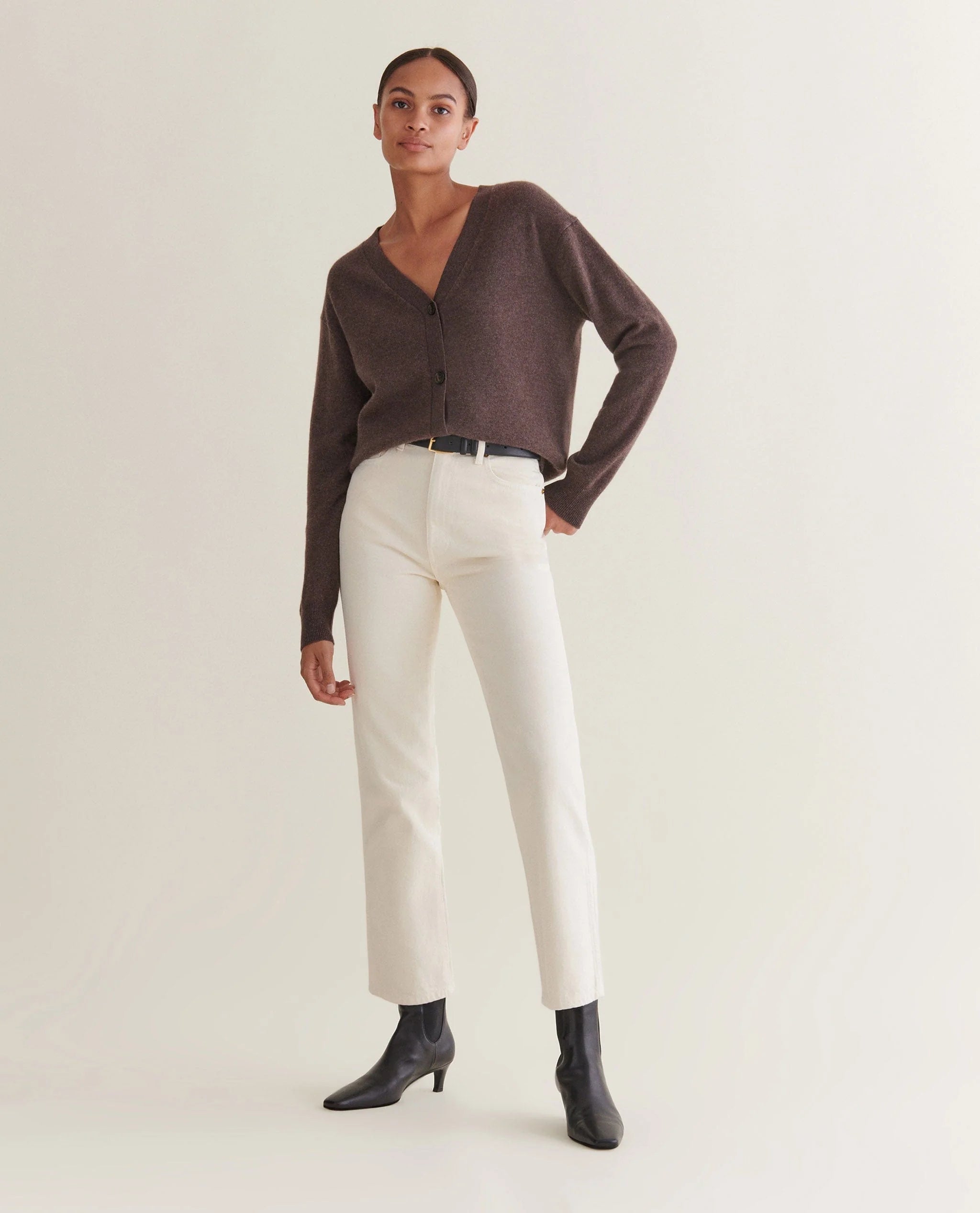 Women's Finest Cashmere Knitted V Neck Cardigan