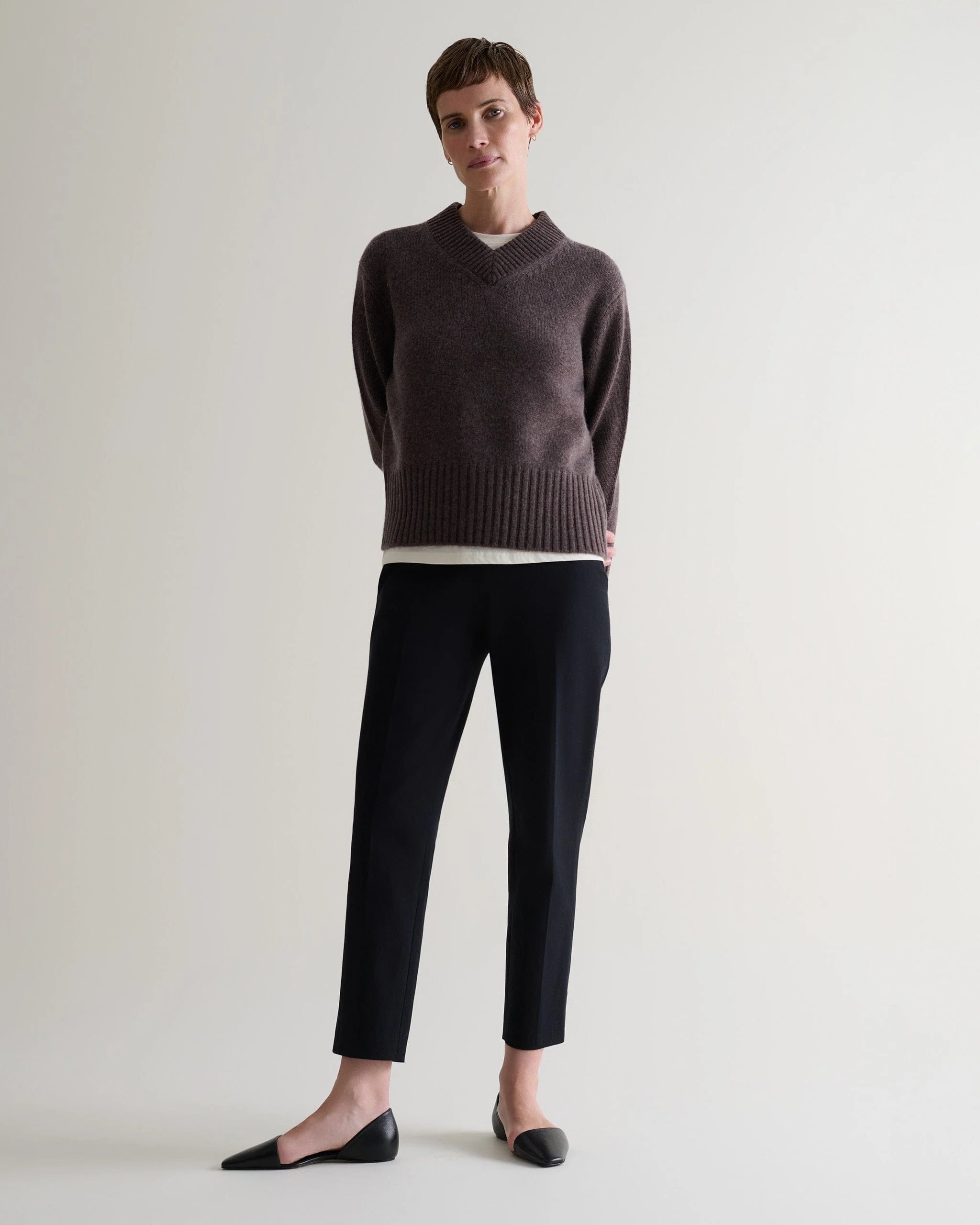 Women's Cashmere Merino V Neck Jumper