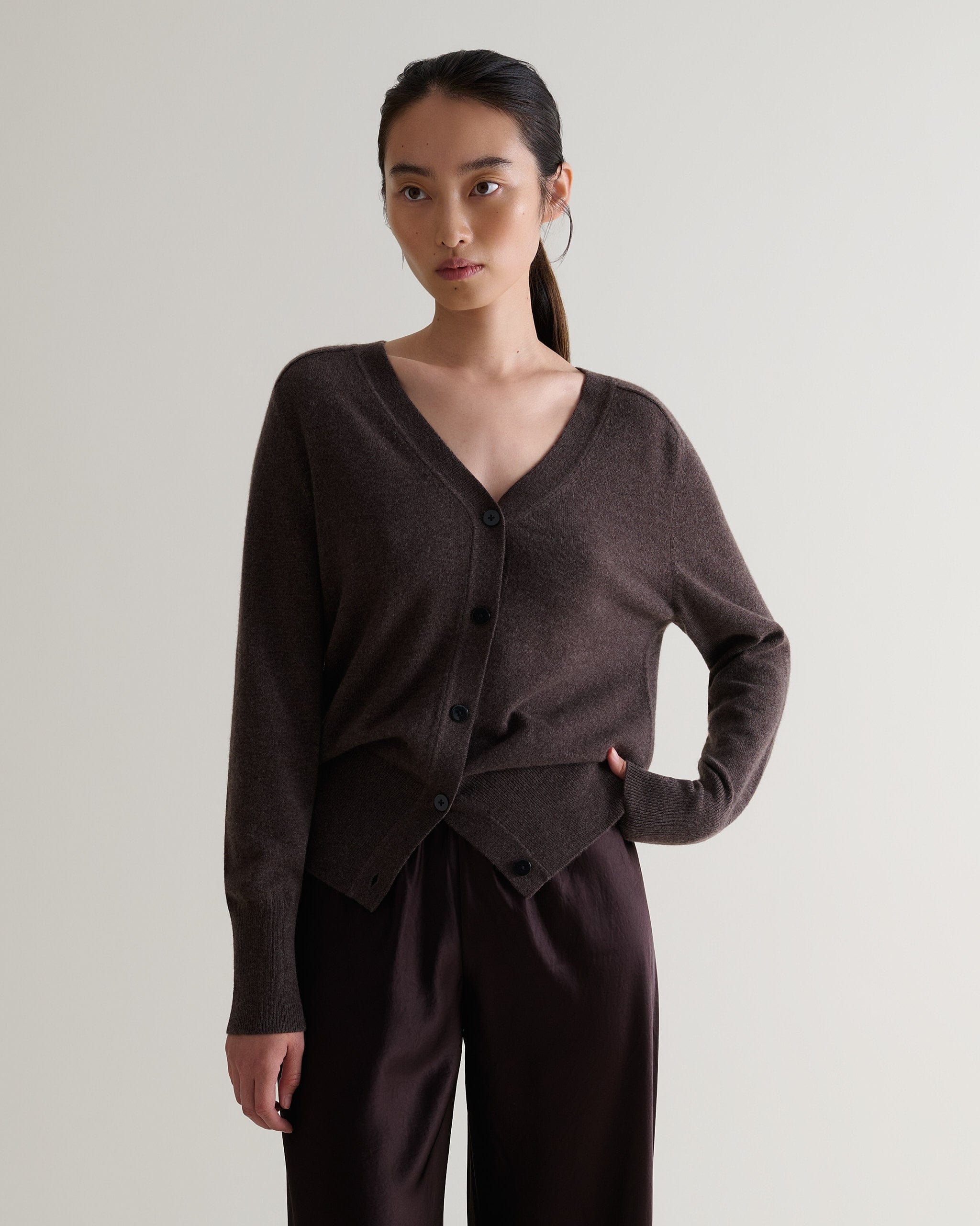 Women's Finest Cashmere Blouson Cardigan