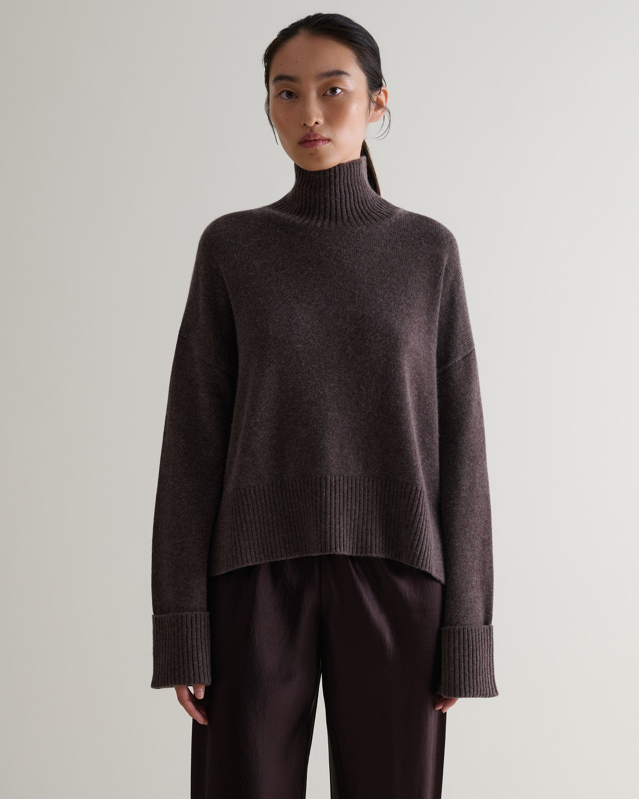 Women's Cashmere Merino High Neck Jumper