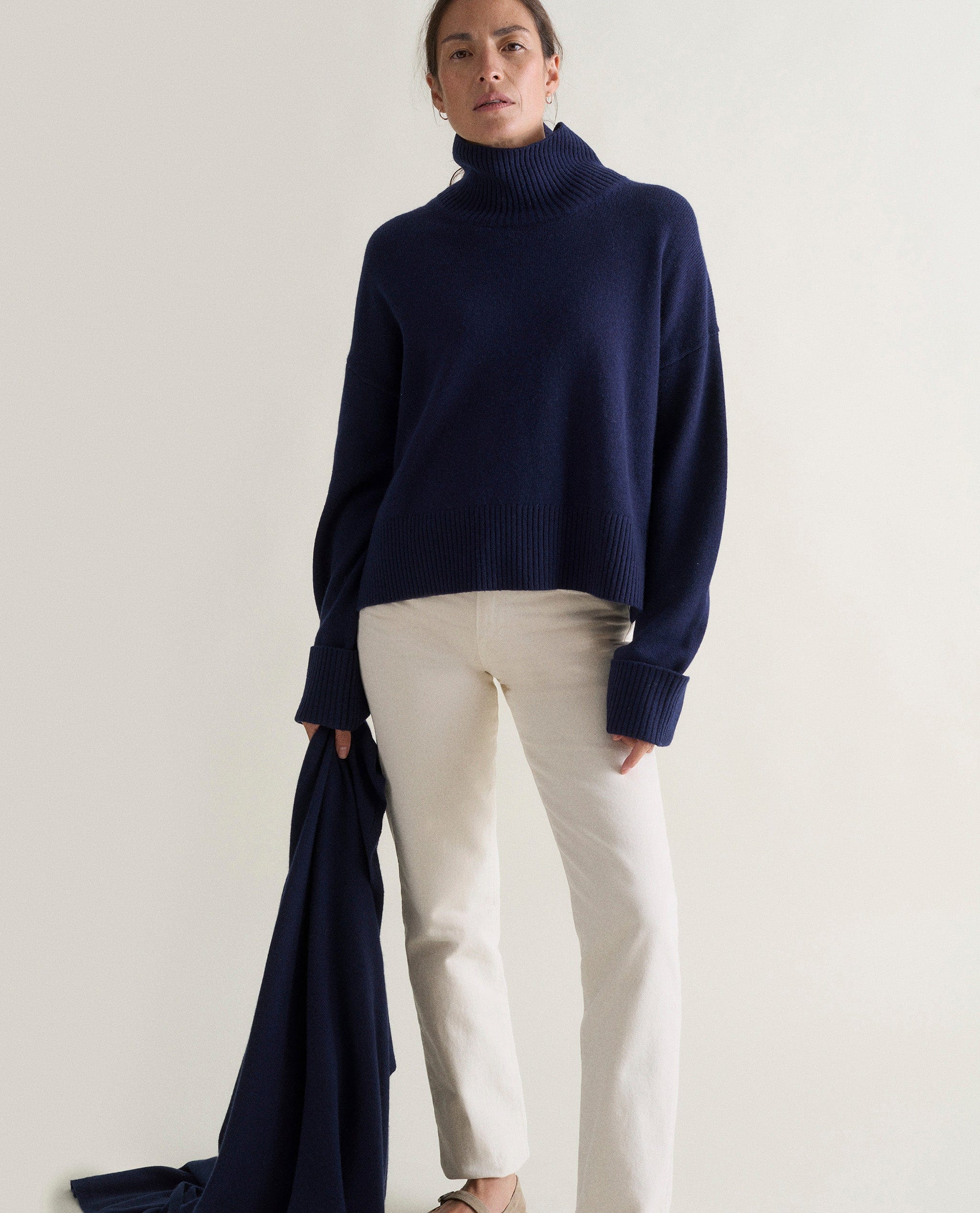 Women's Cashmere Merino High Neck Jumper