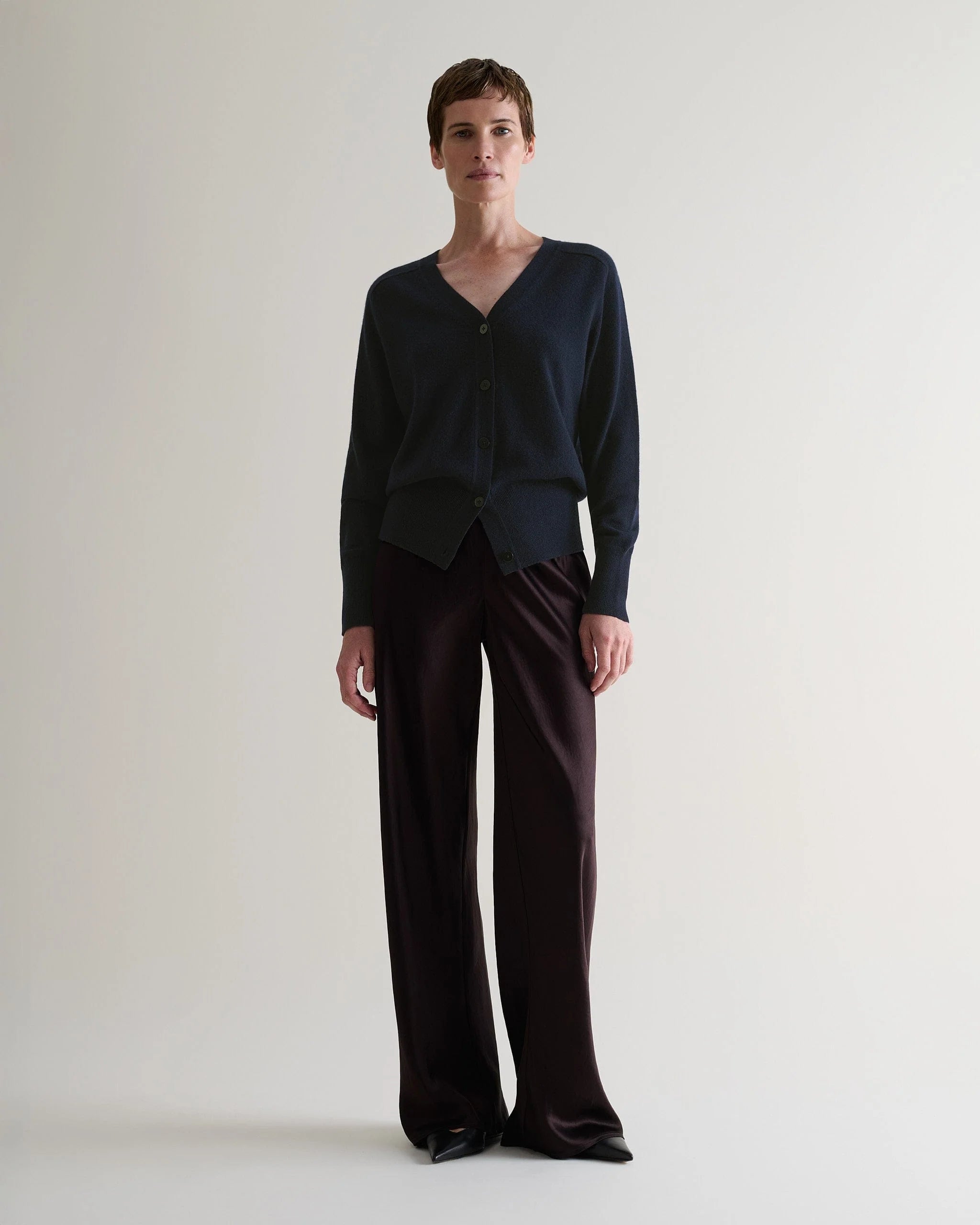 Women's Finest Cashmere Blouson Cardigan