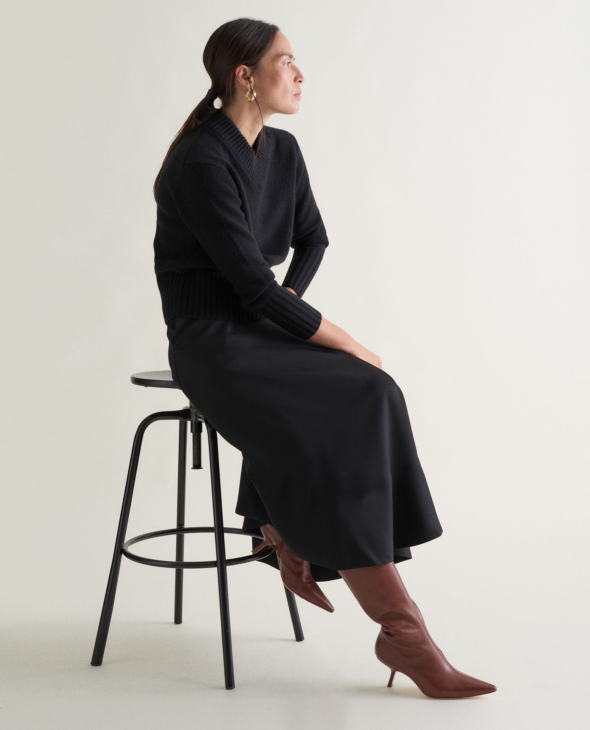 Women's Cashmere Merino V Neck Jumper