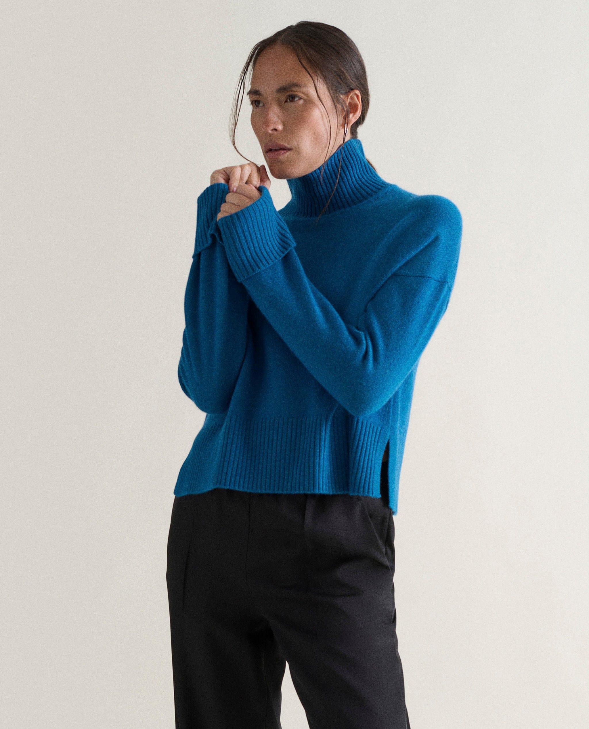 Women's Cashmere Merino High Neck Jumper