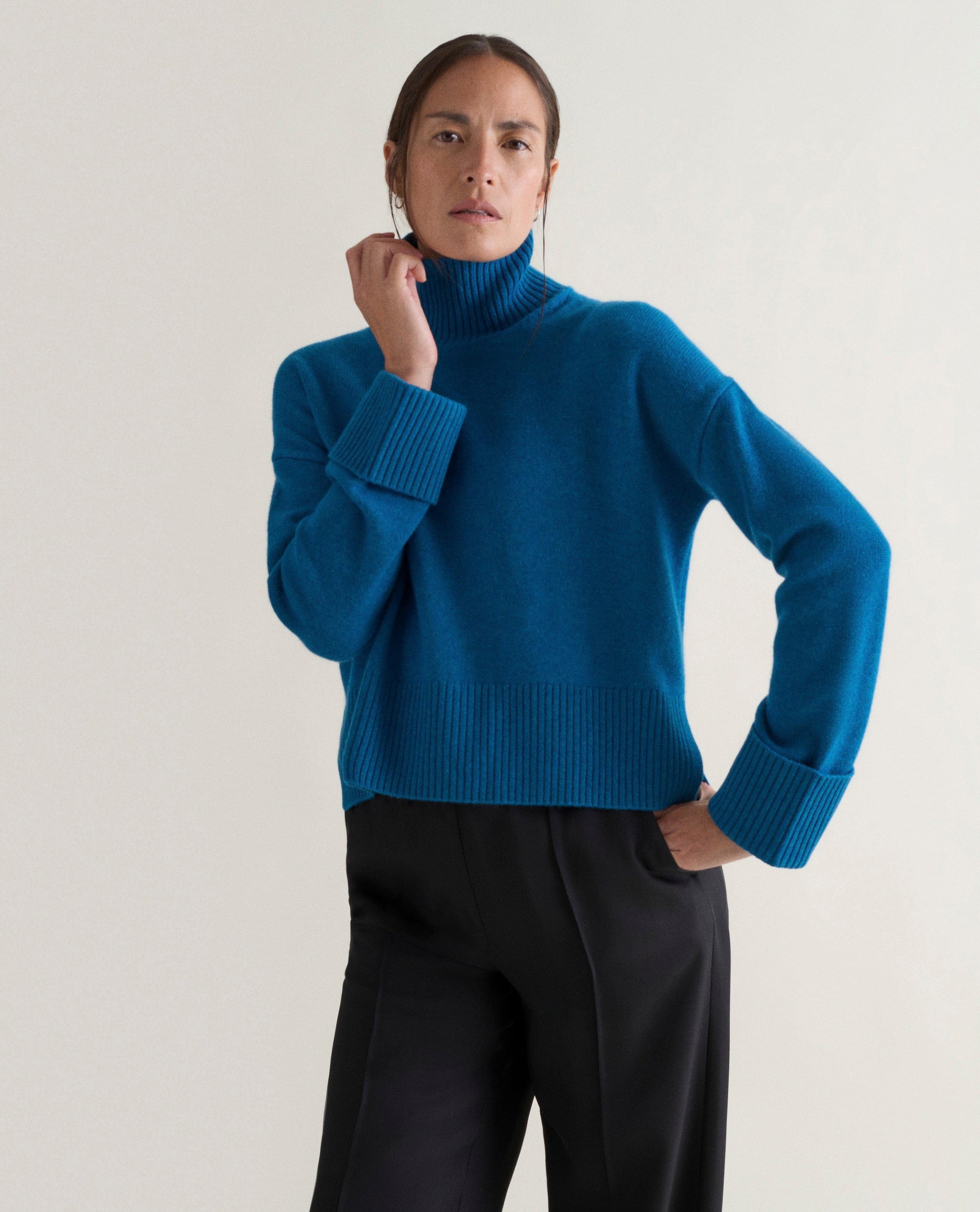 Women's Cashmere Merino High Neck Jumper