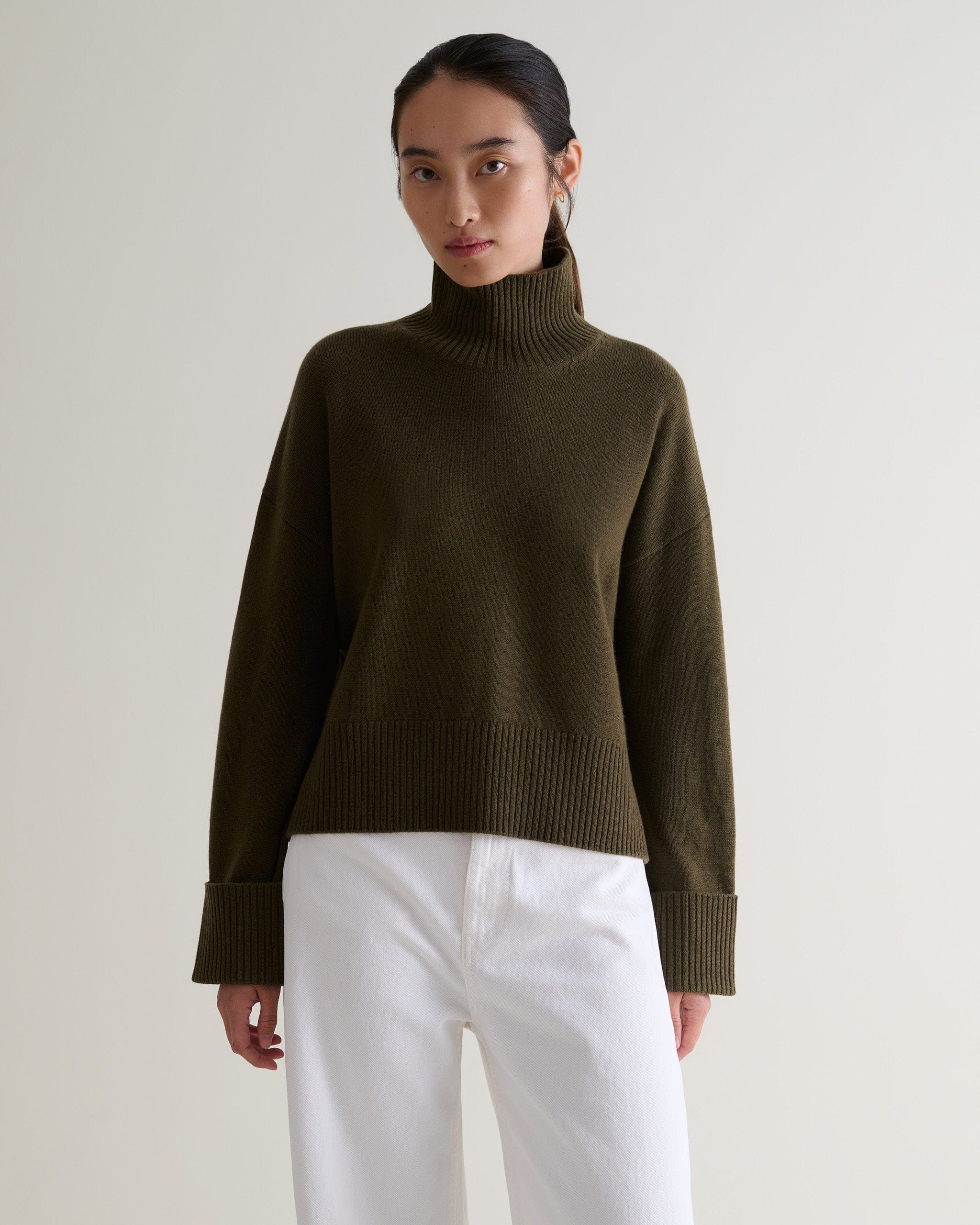 Women's Cashmere Merino High Neck Jumper