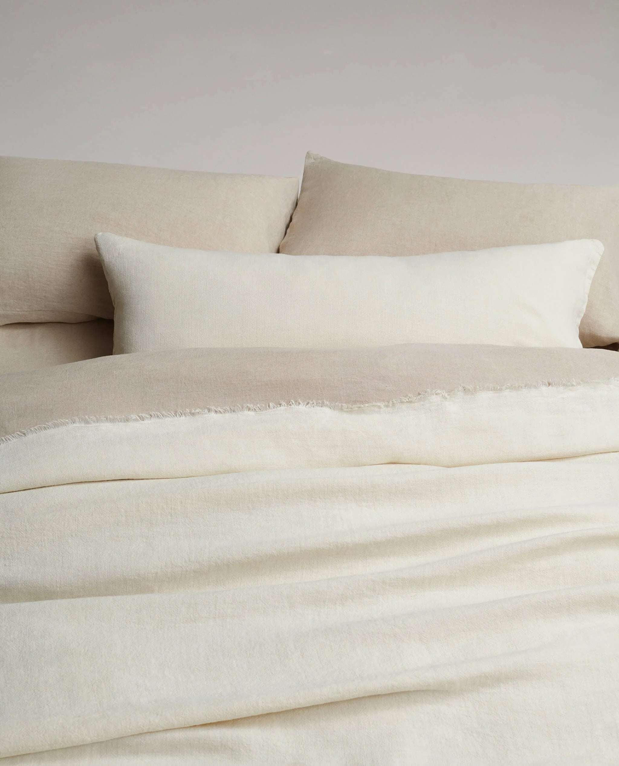 Washed European Linen Lumbar Pillow Cover