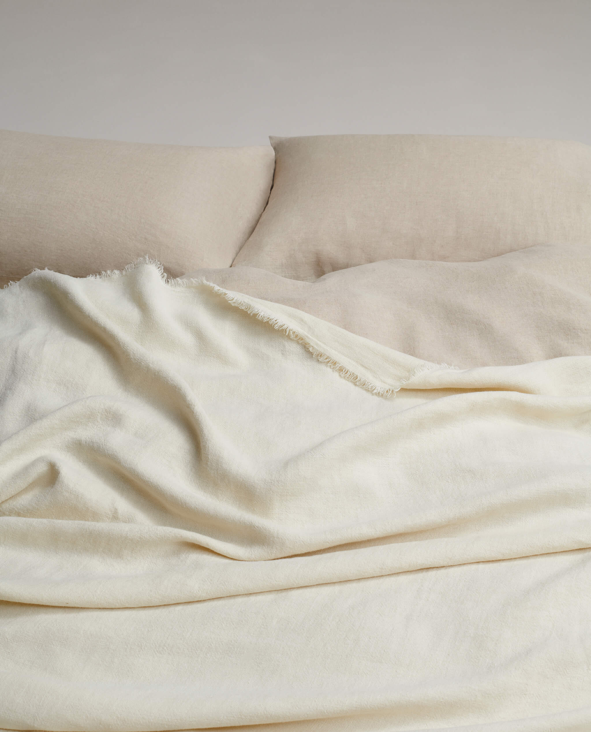 Washed European Linen Throw Blanket