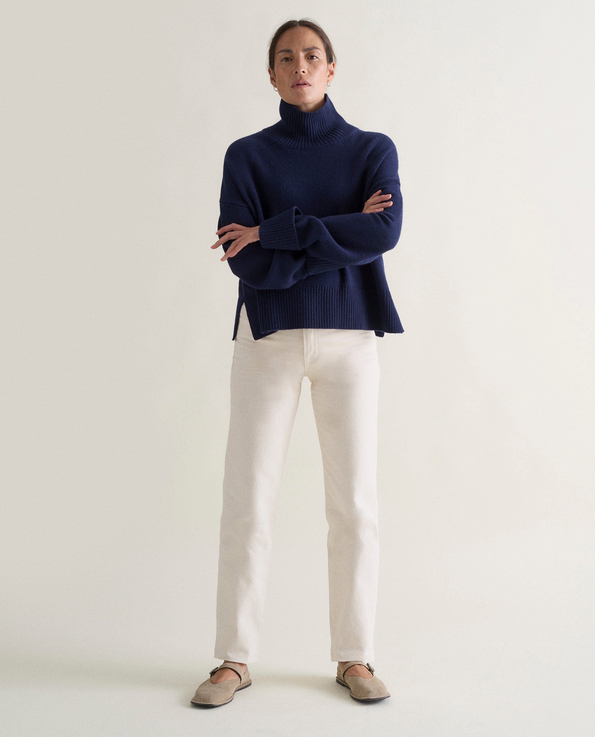 Women's Cashmere Merino High Neck Jumper