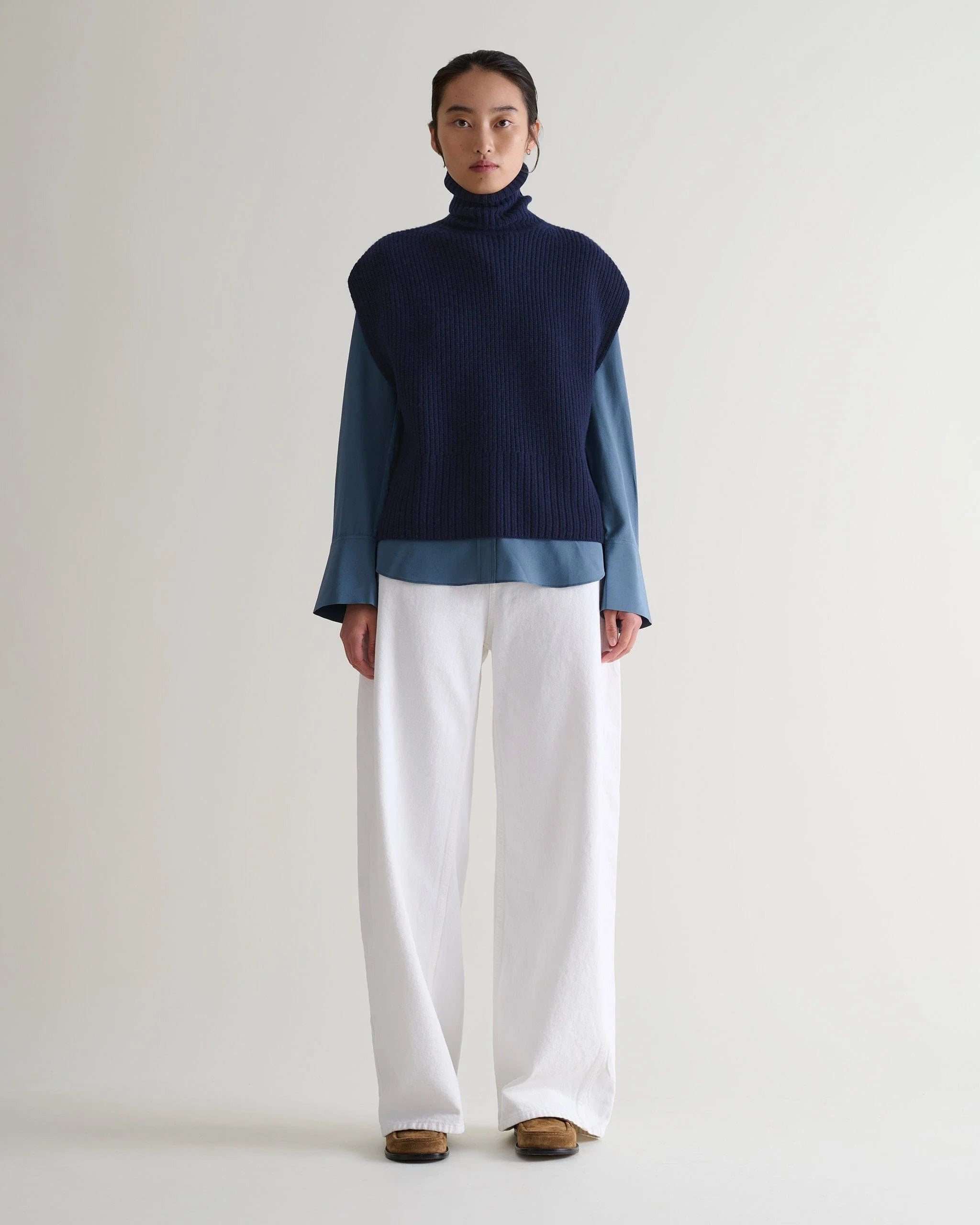 Women's Cashmere Merino Roll Neck Tabard