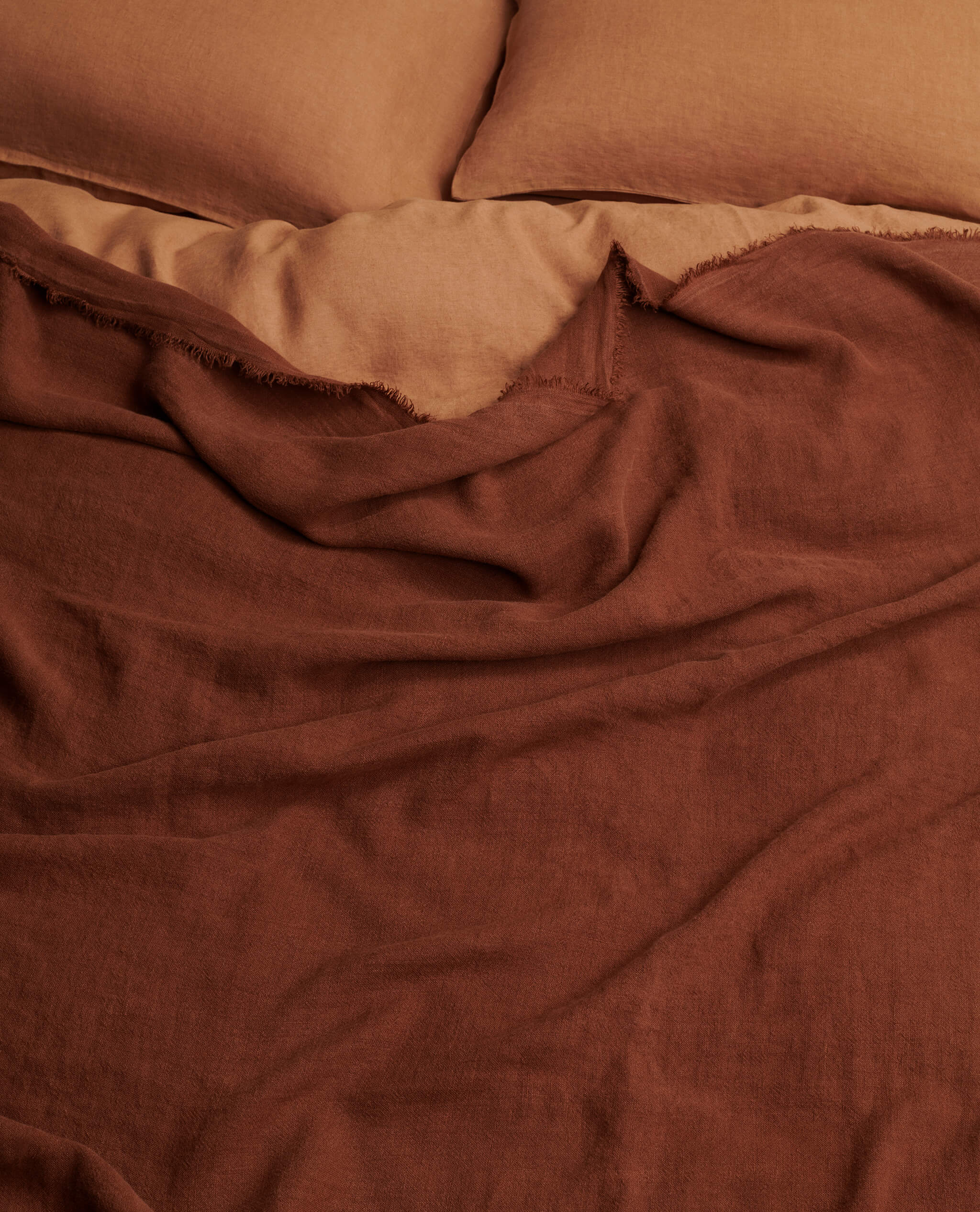 Washed European Linen Throw Blanket