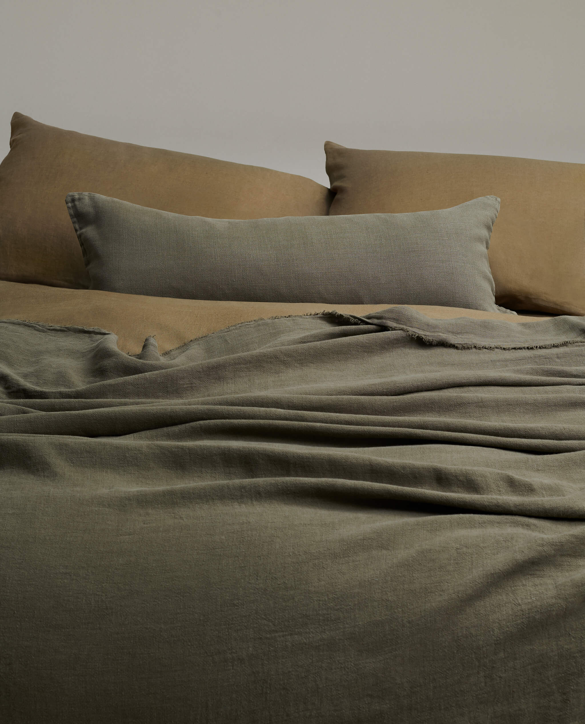 Washed European Linen Lumbar Pillow Cover