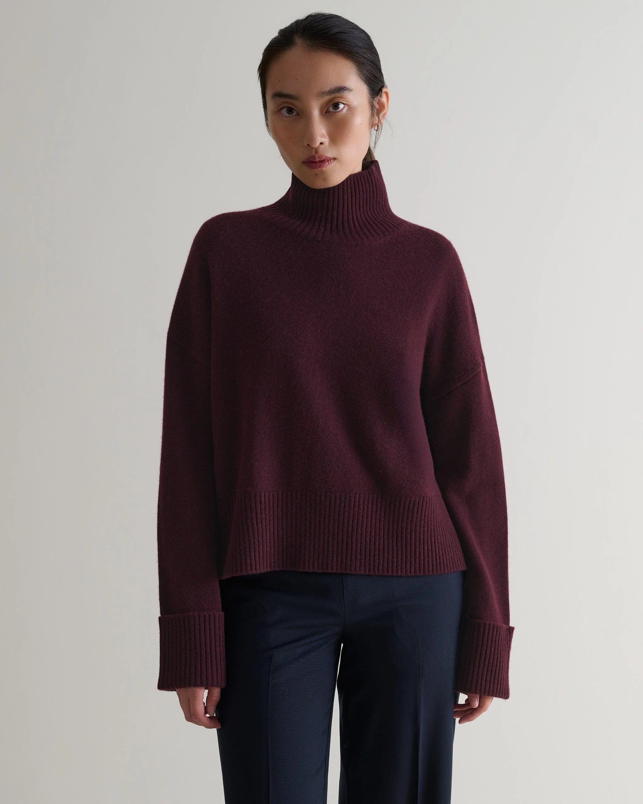 Women's Cashmere Merino High Neck Jumper