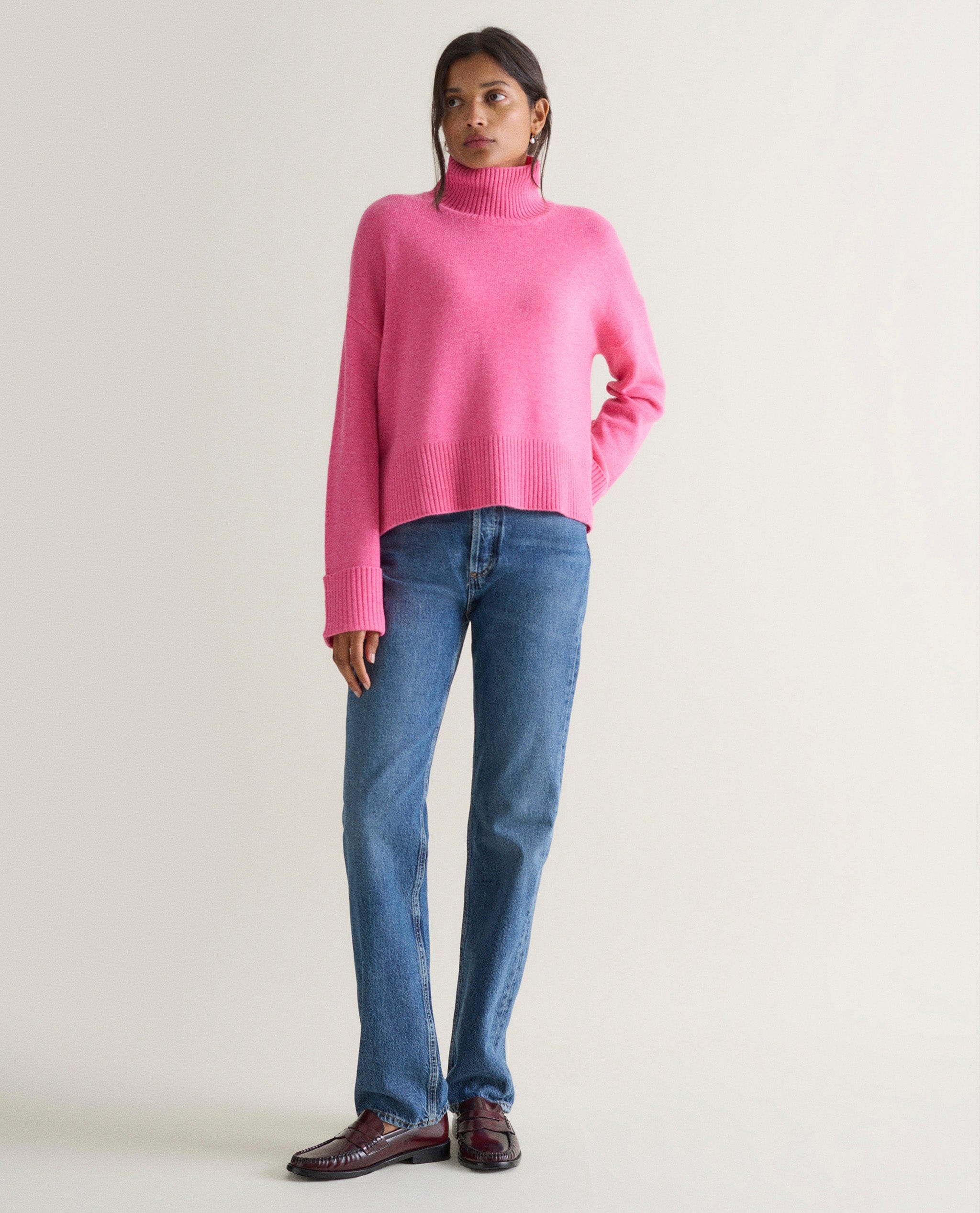 Women's Cashmere Merino High Neck Jumper