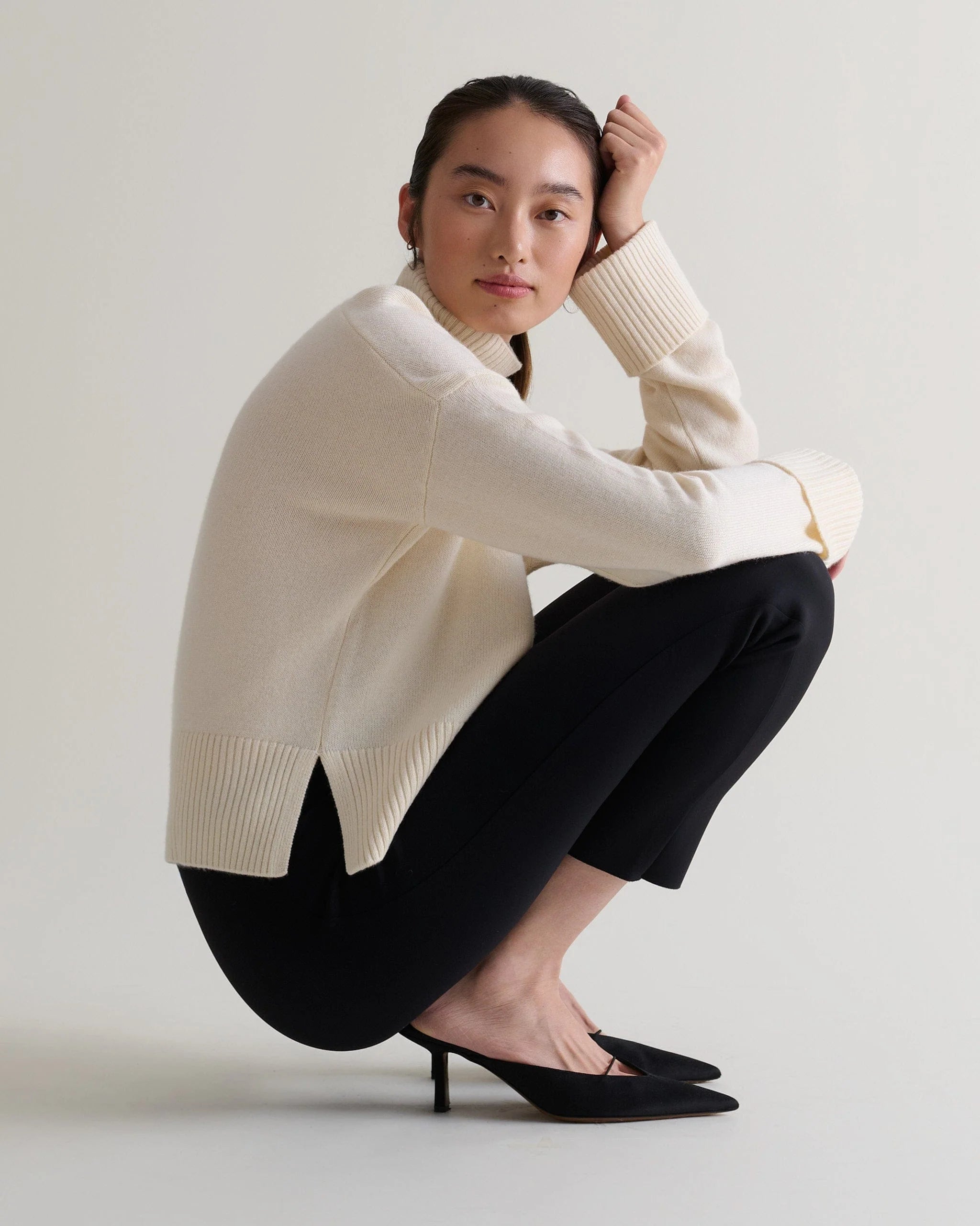 Women's Cashmere Merino High Neck Jumper