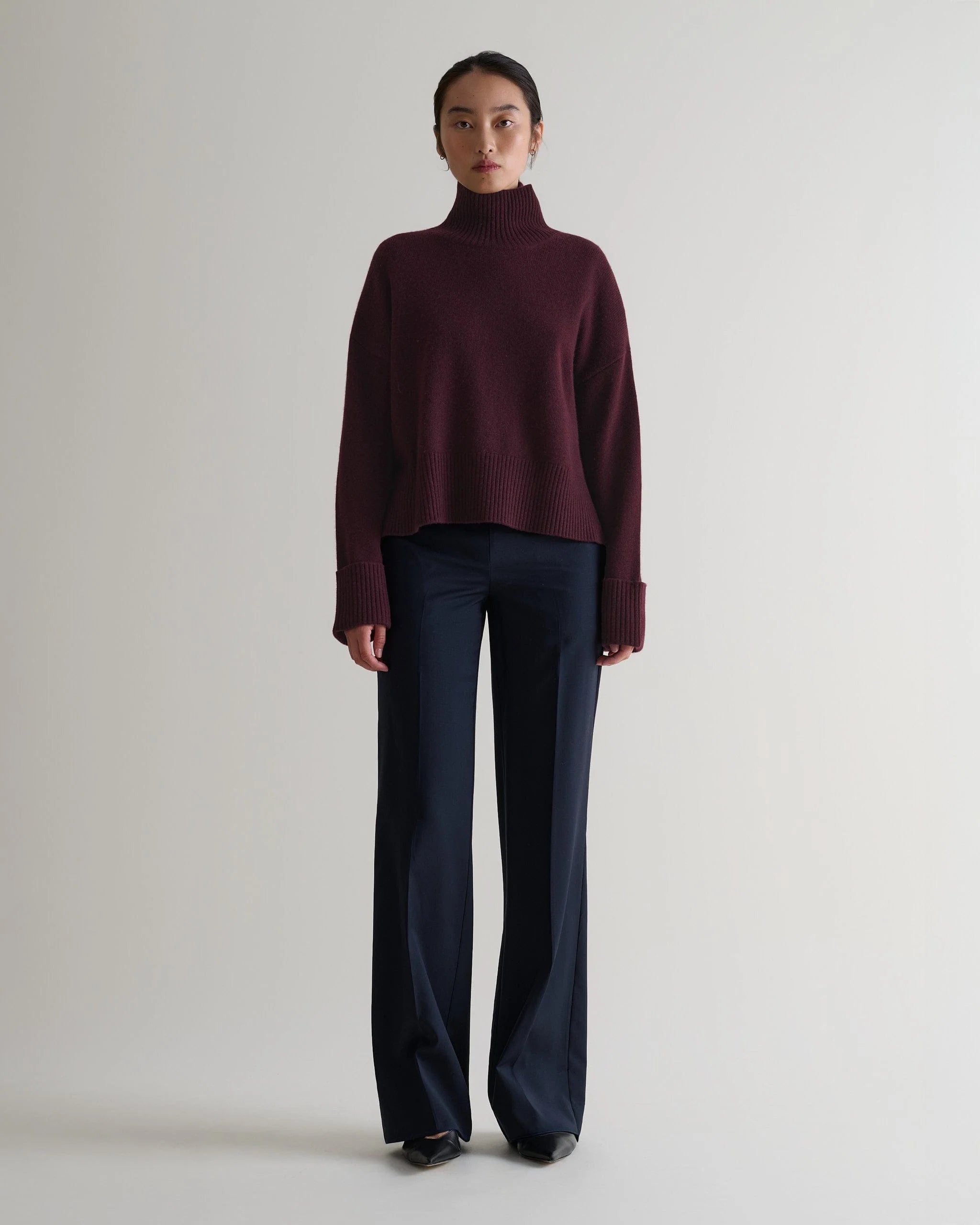 Women's Cashmere Merino High Neck Jumper