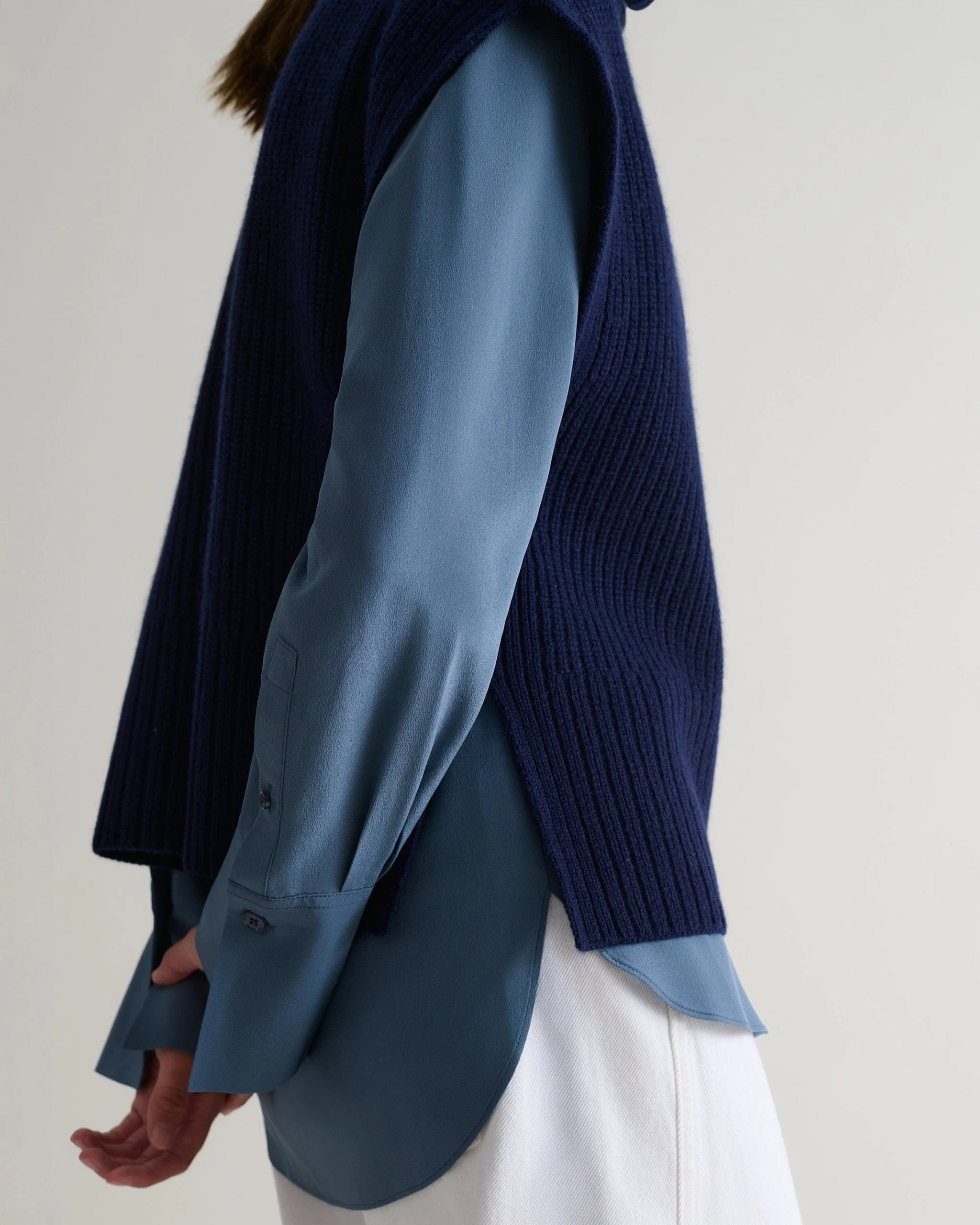 Women's Cashmere Merino Roll Neck Tabard