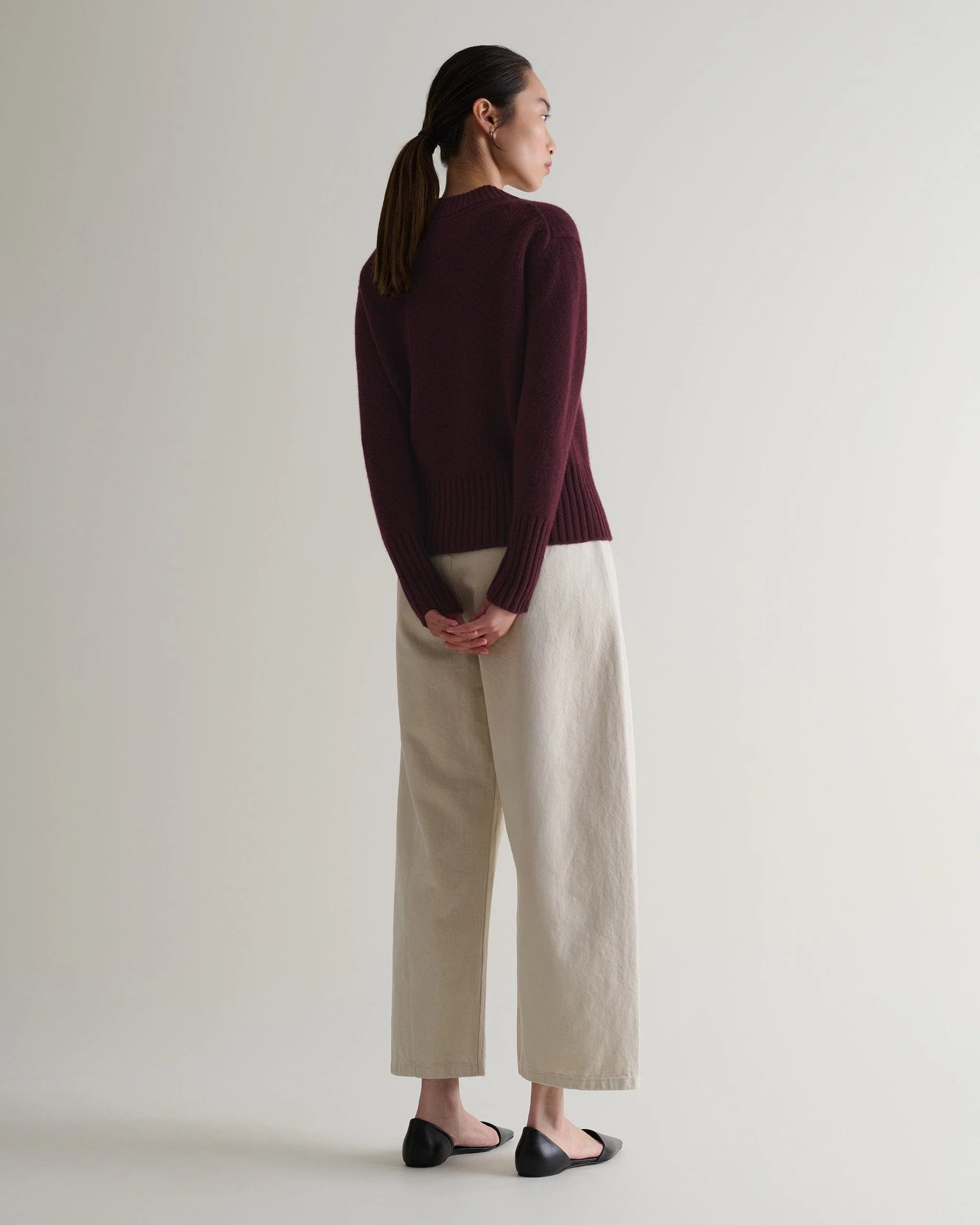 Women's Cashmere Merino V Neck Jumper