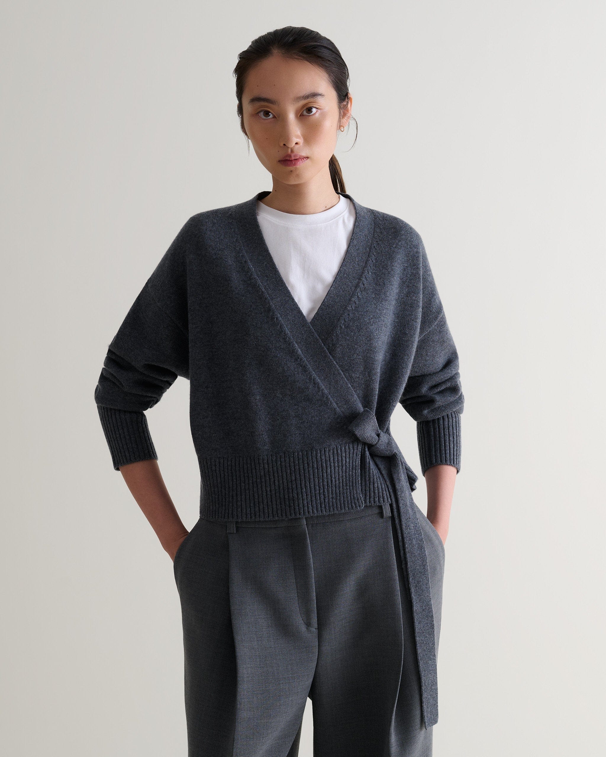 Women's Cashmere Merino Wrap Jumper