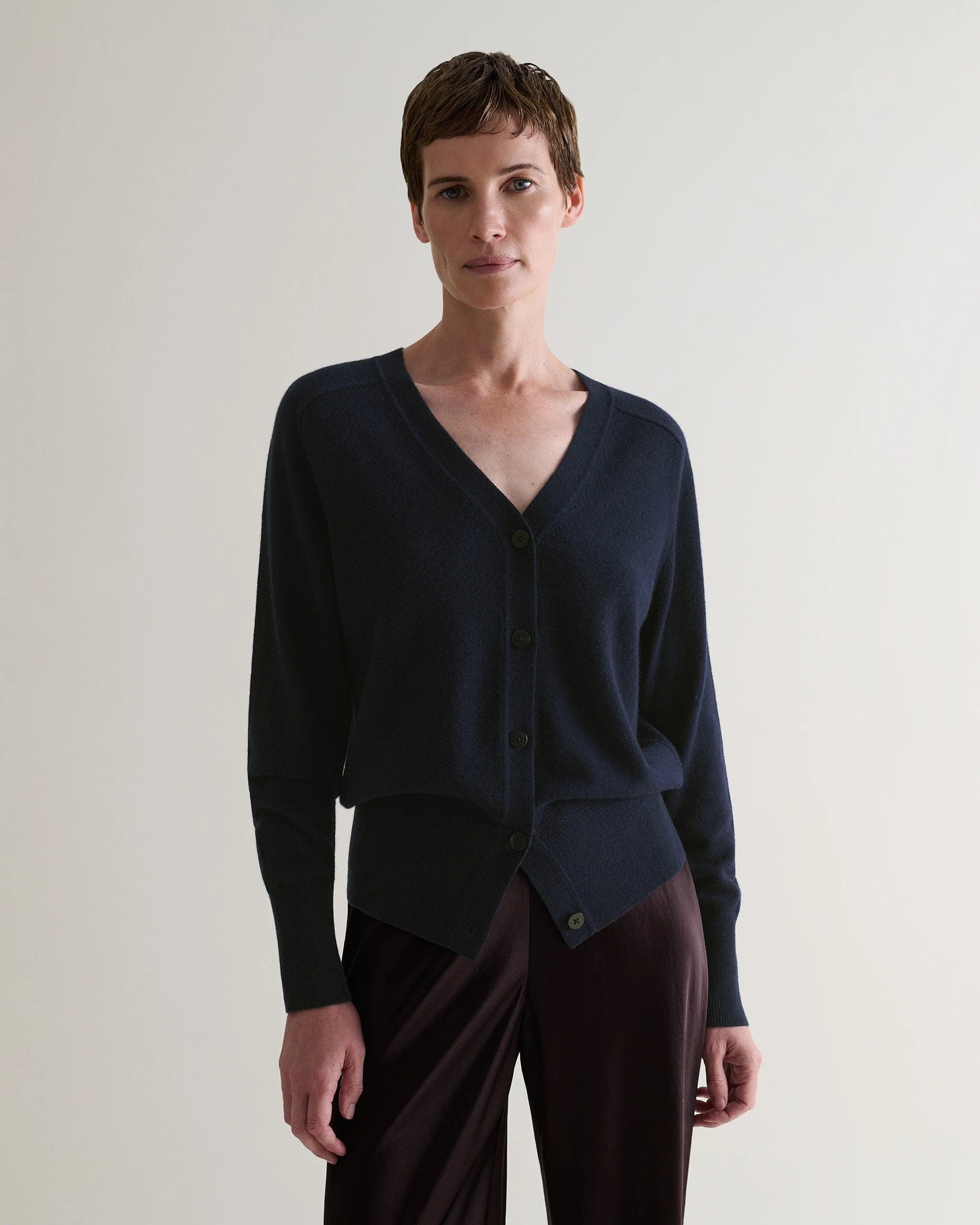 Women's Finest Cashmere Blouson Cardigan