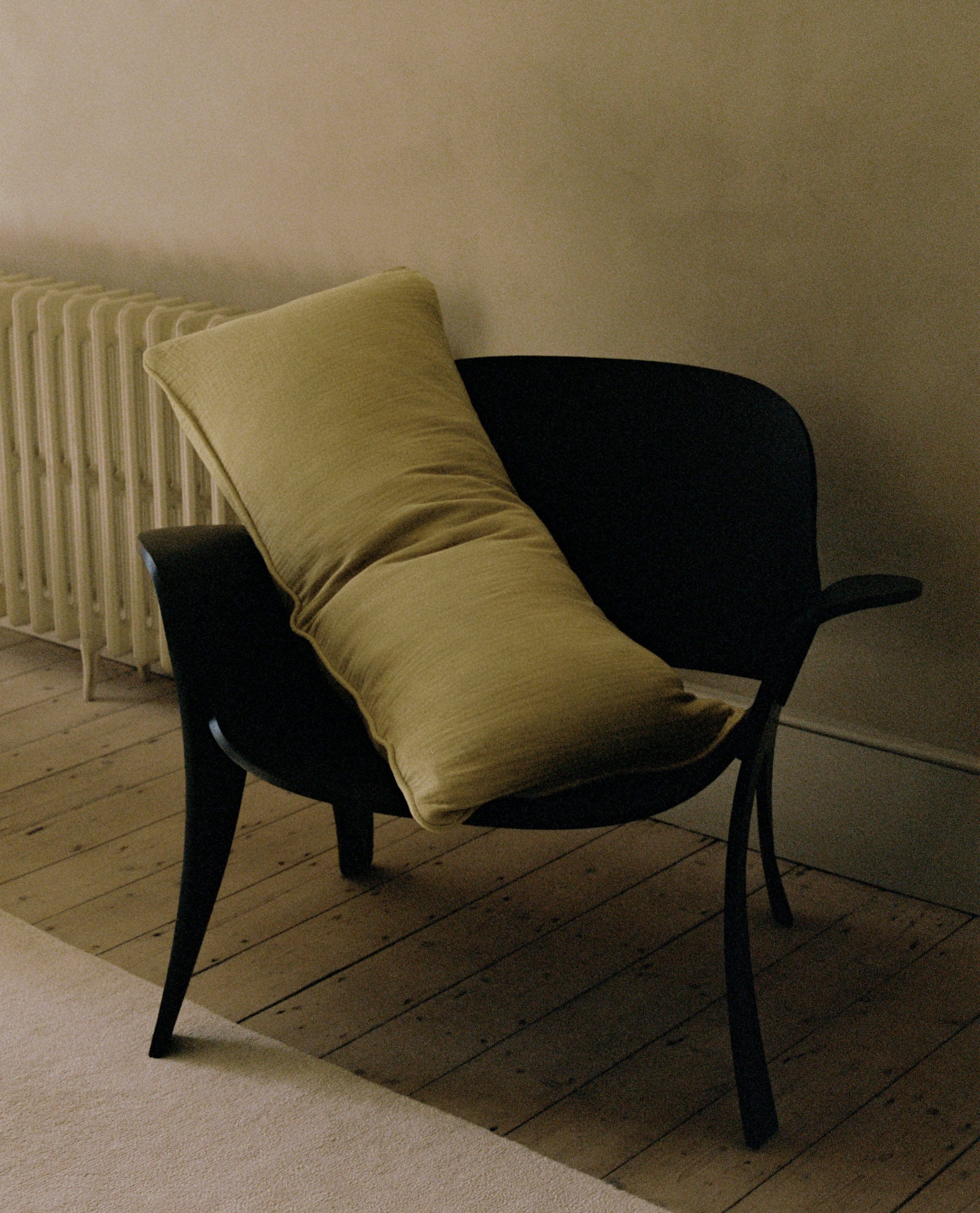 House of Grey Organic Cotton Muslin Lumbar Cushion Cover