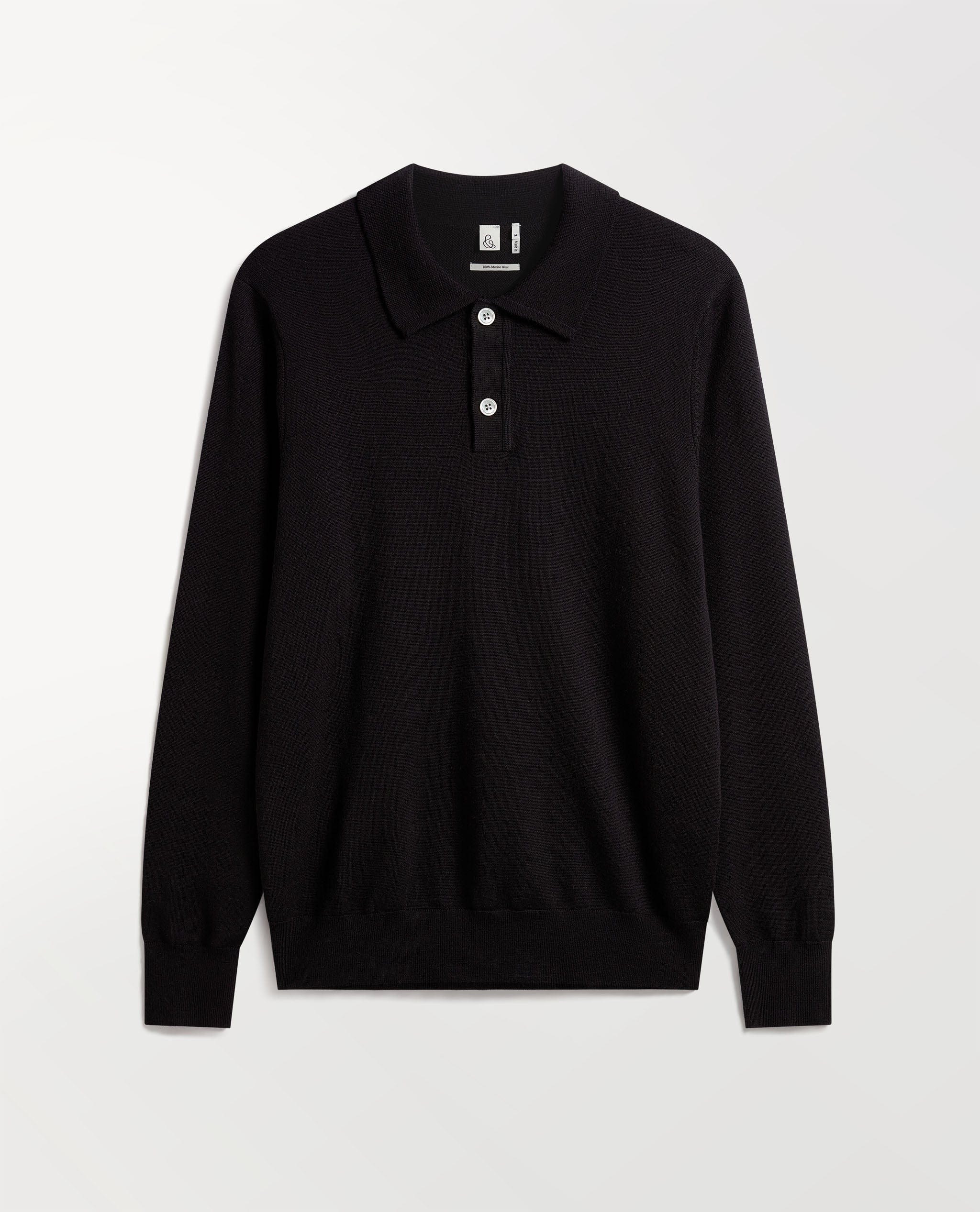 Men's Merino Knitted Polo Jumper