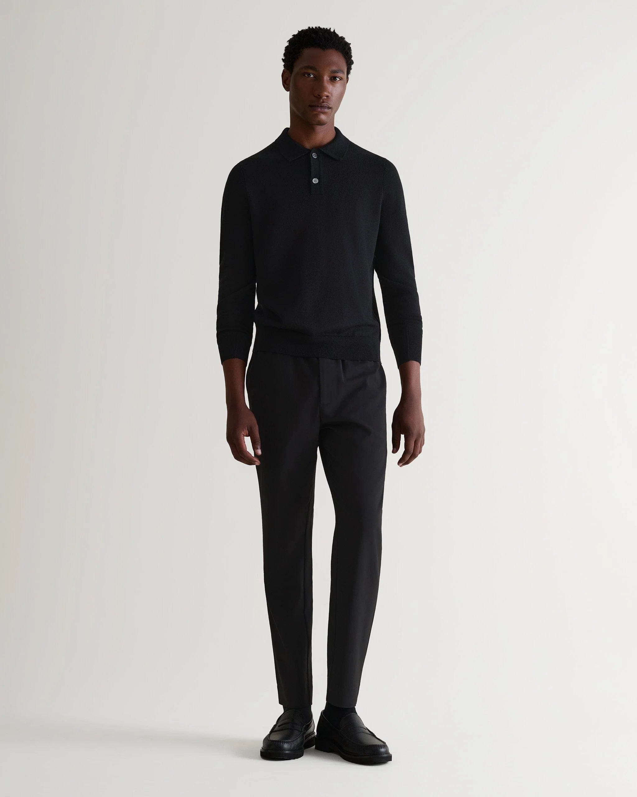 Men's Merino Knitted Polo Jumper