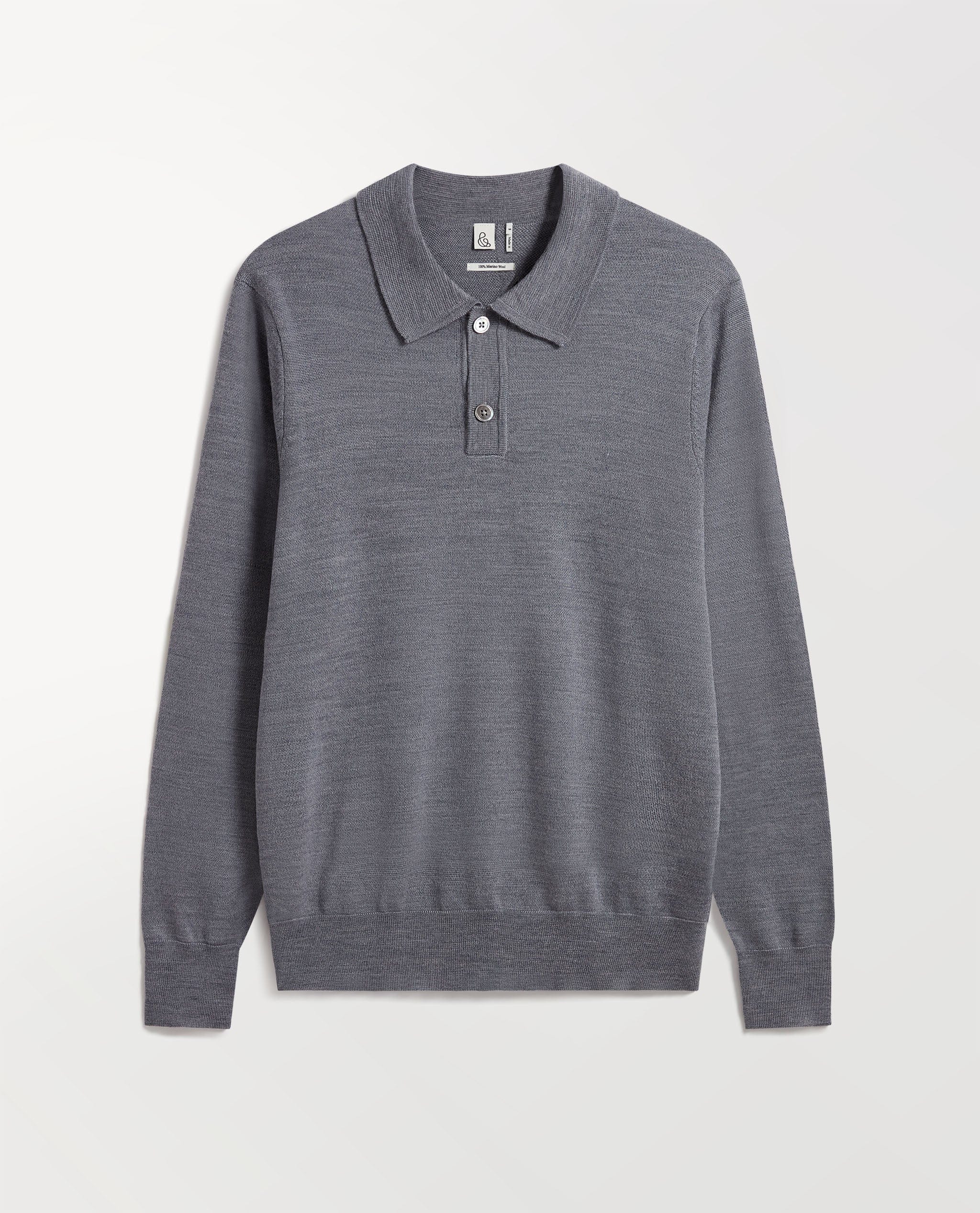 Men's Merino Knitted Polo Jumper