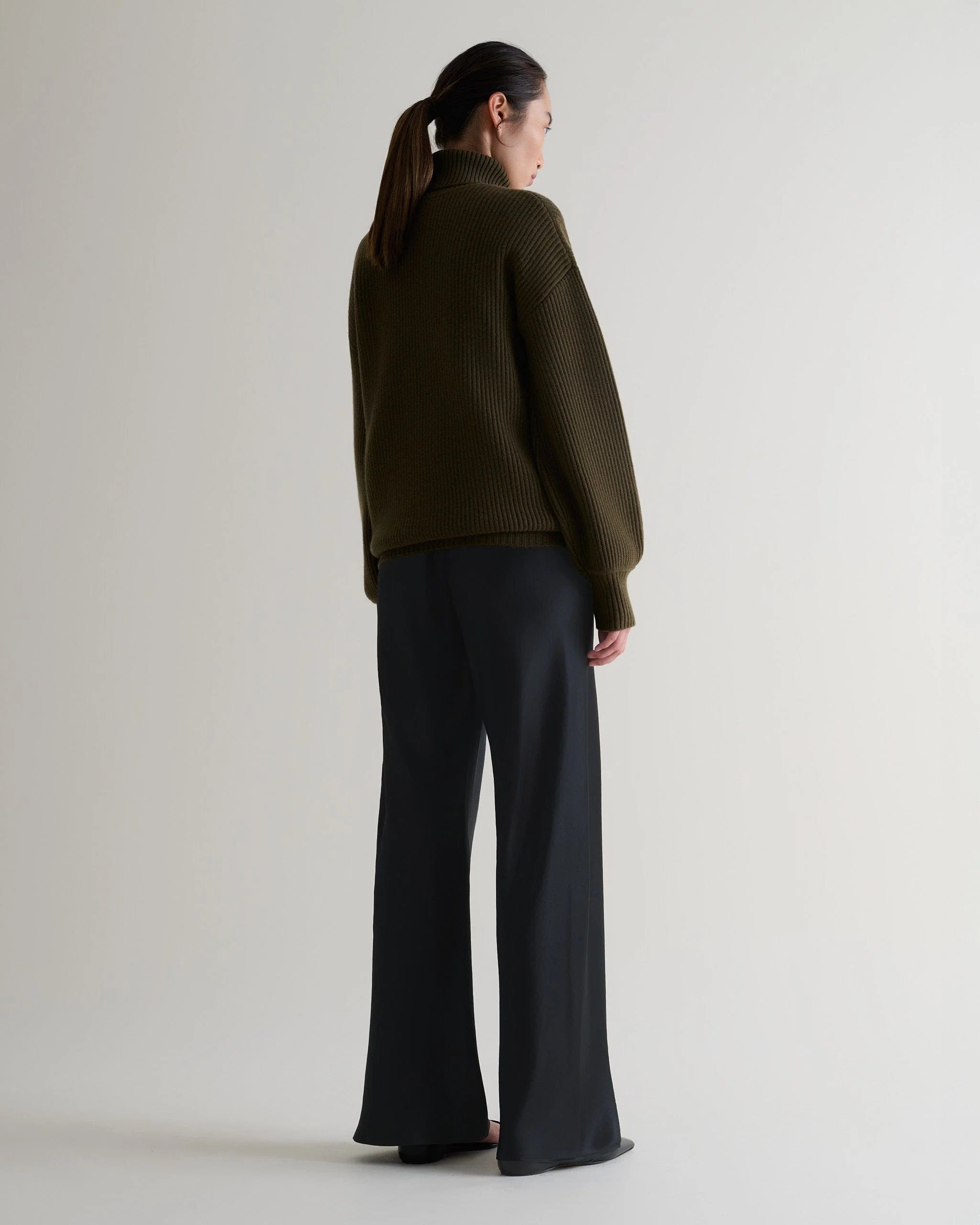 Women's Liquid Satin Bias Trouser