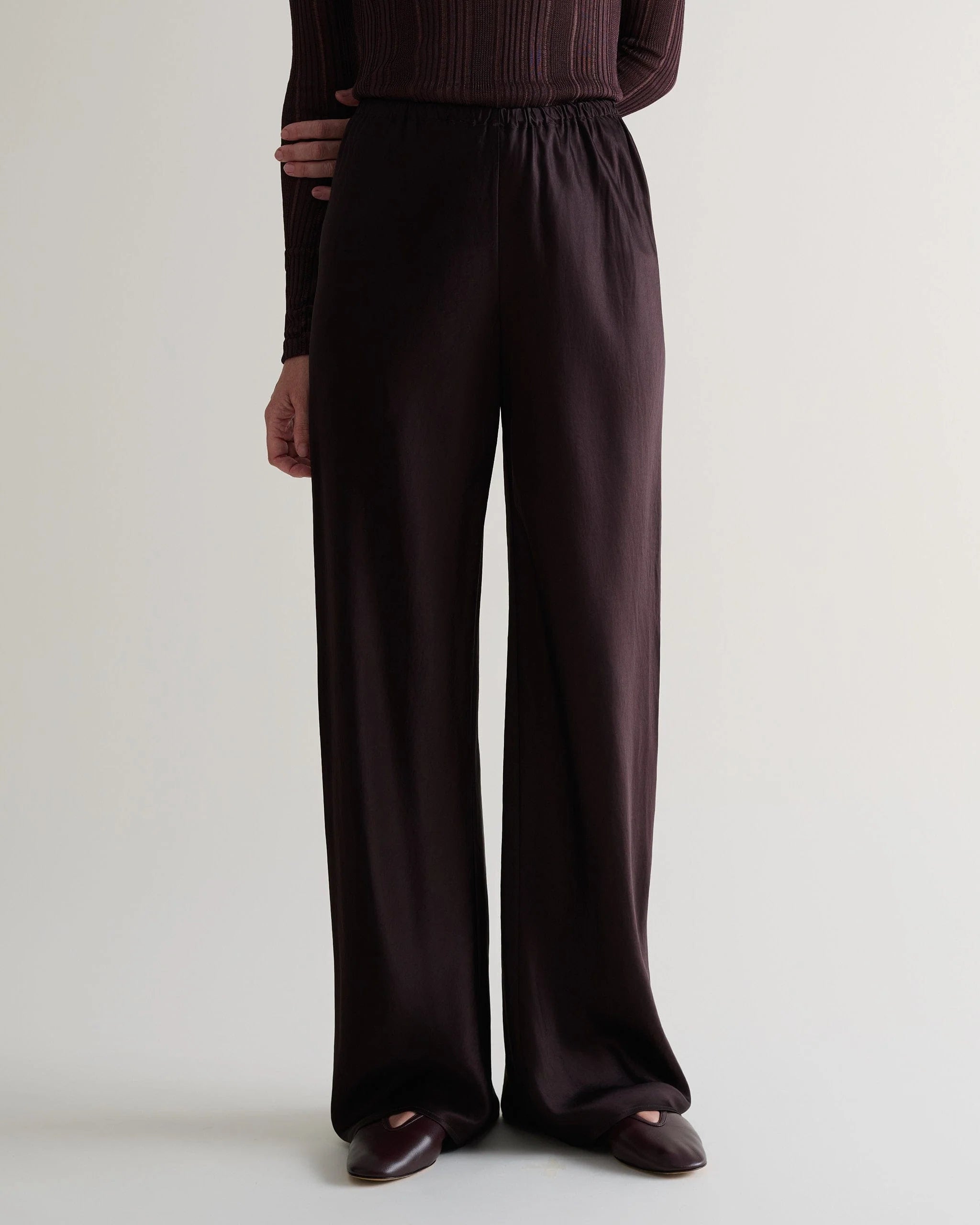 Women's Liquid Satin Bias Trouser
