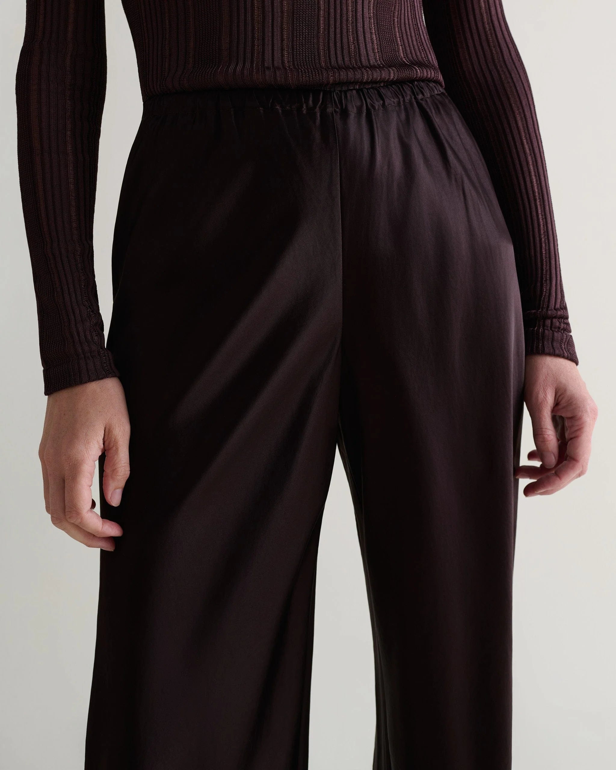 Women's Liquid Satin Bias Trouser