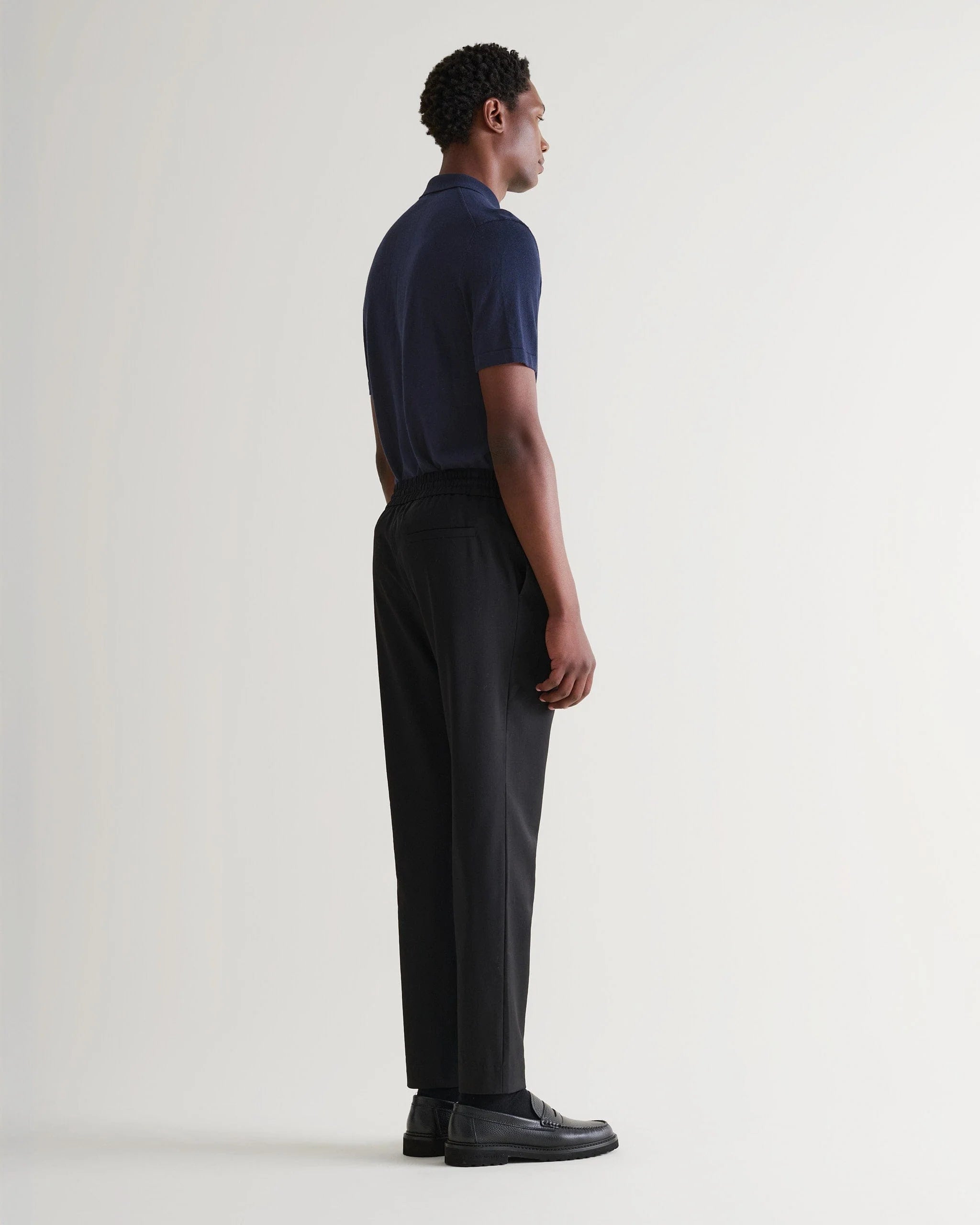 Men's Silk-Cotton Fine Knit Polo