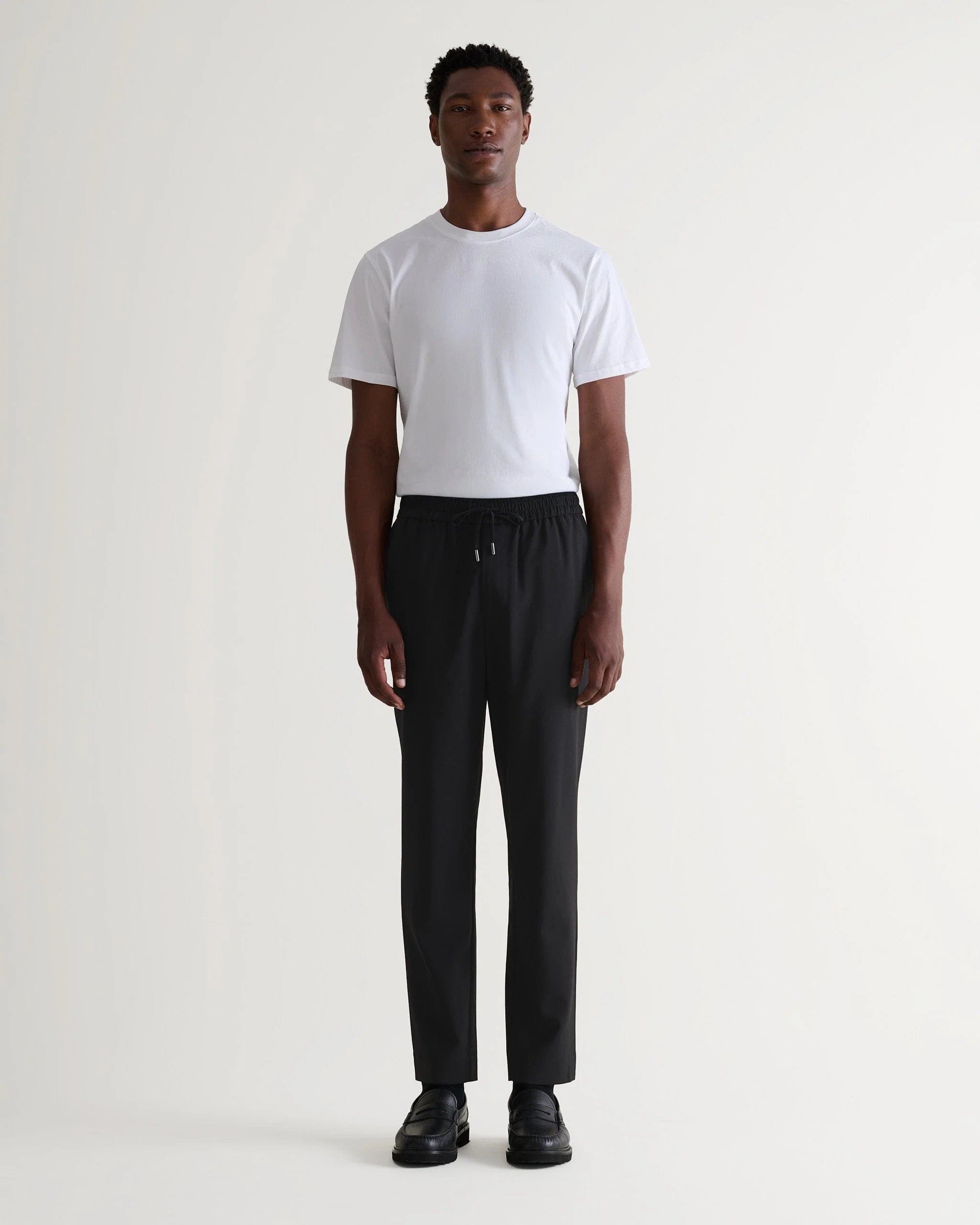 Men's Tropical Wool Drawstring Trousers