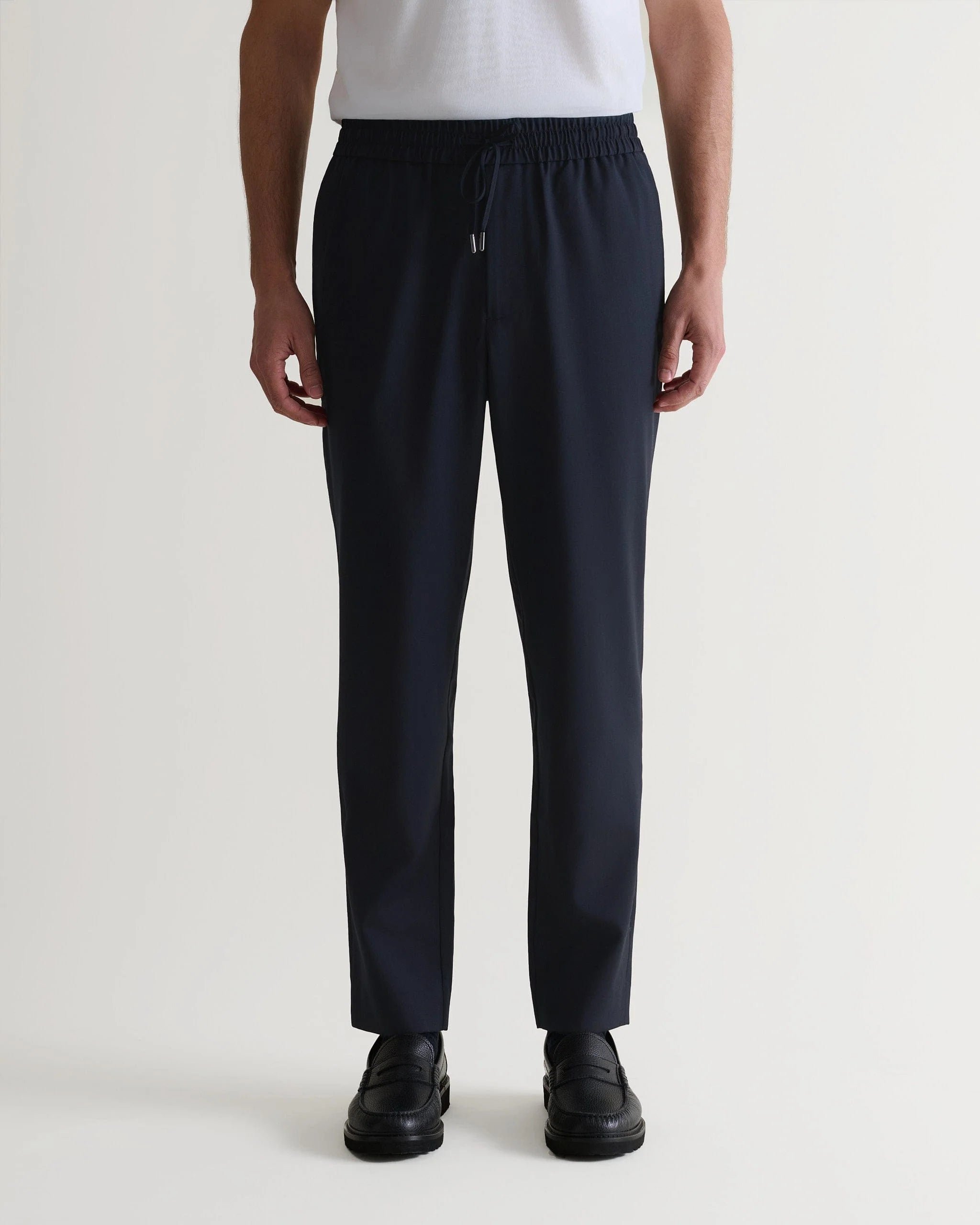 Men's Tropical Wool Drawstring Trousers