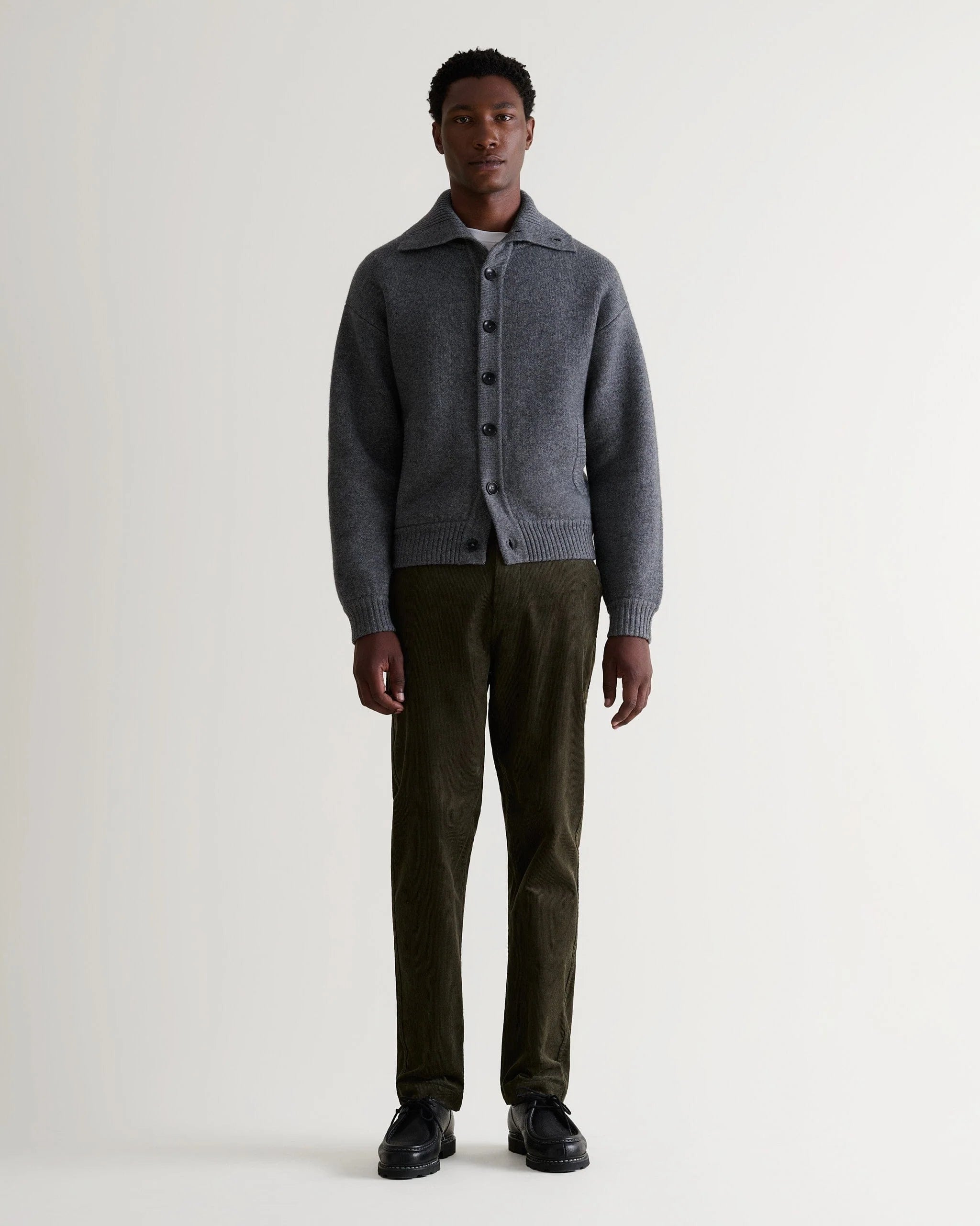 Men's Cashmere Merino Buttoned Cardigan