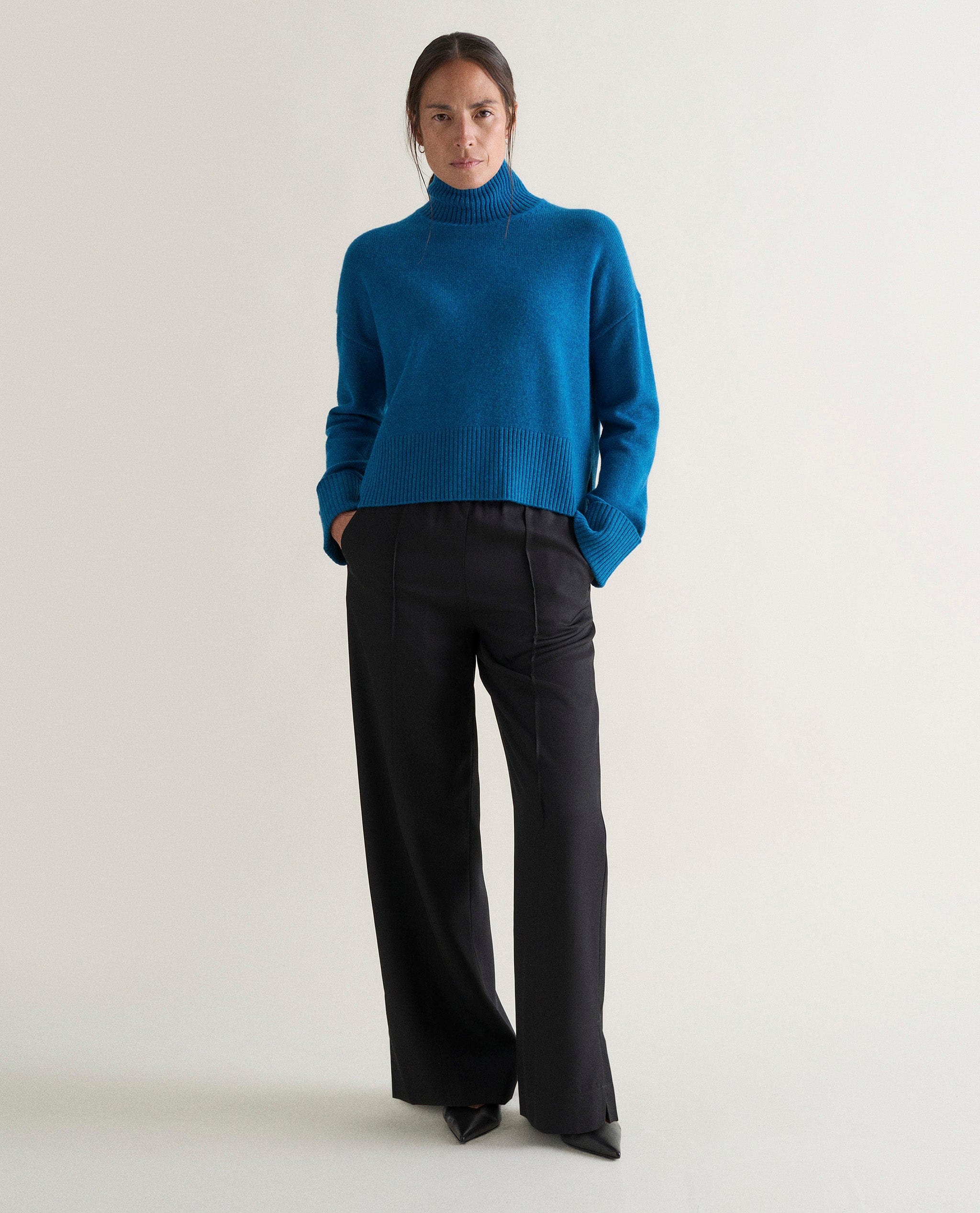 Women's Cashmere Merino High Neck Jumper