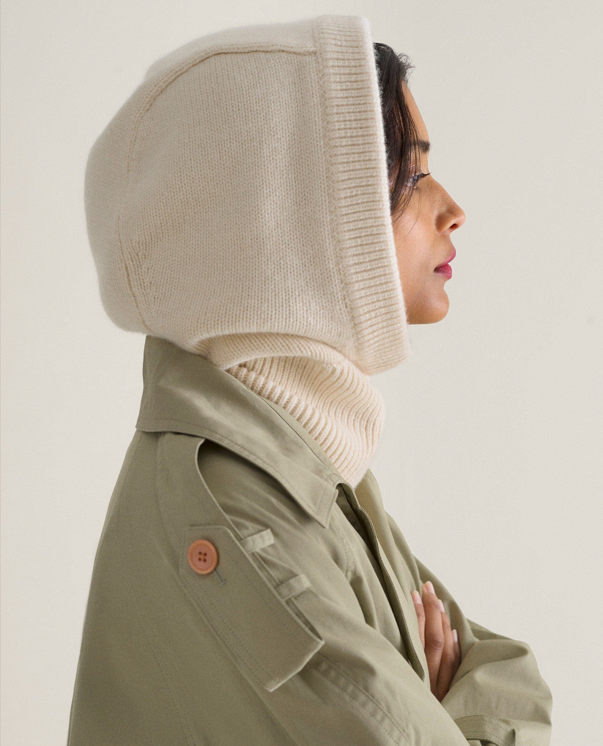Women's Cashmere Merino Knitted Hood