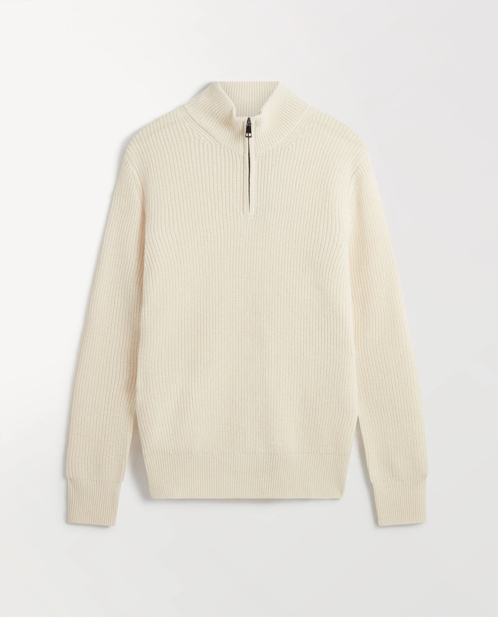 Men's Cashmere Merino Fishermans Rib 1/4 Zip Jumper