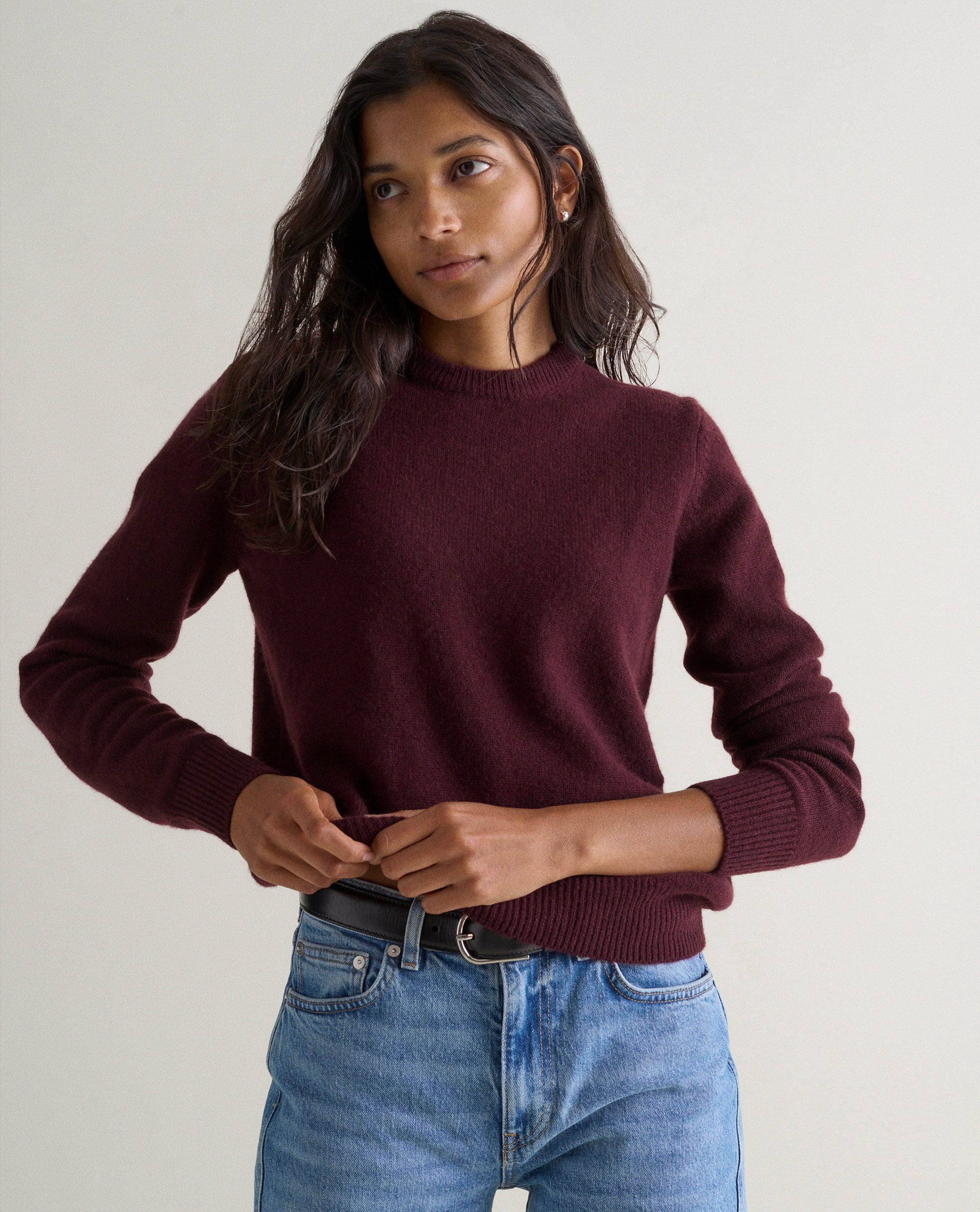 Women's Finest Cashmere Mid-Weight Crew Neck Jumper