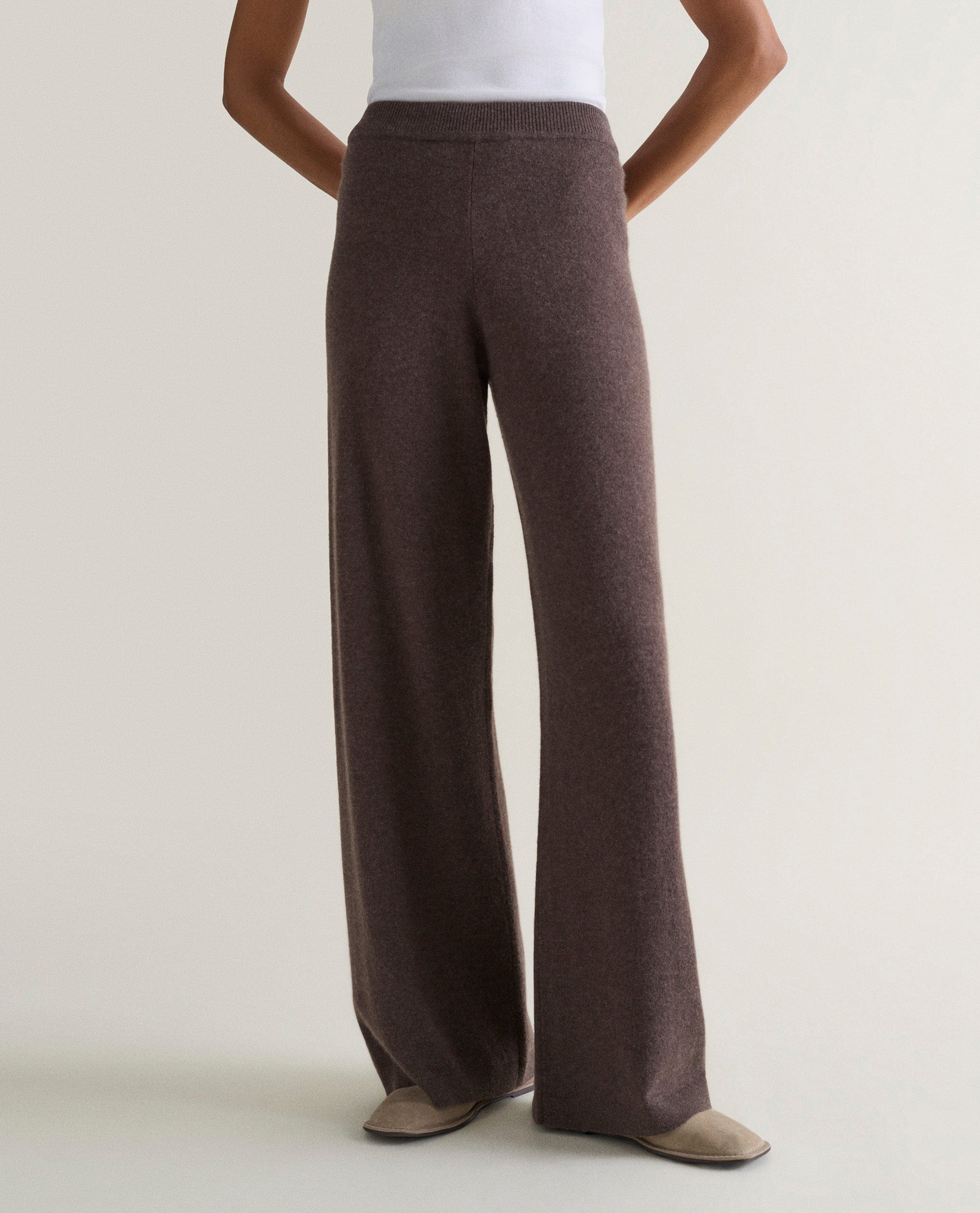 Women's Finest Cashmere Wide-Leg Trousers
