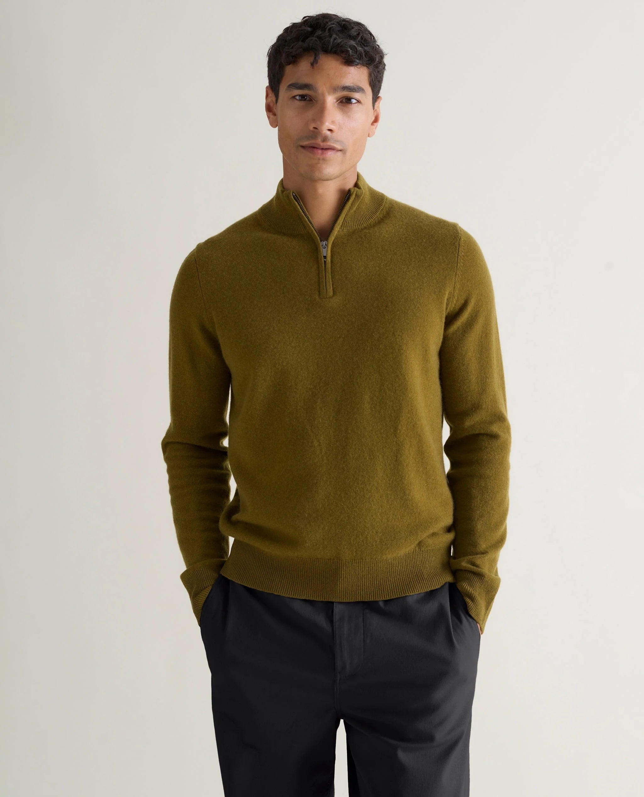 Men's Finest Cashmere 1/4 Zip Jumper